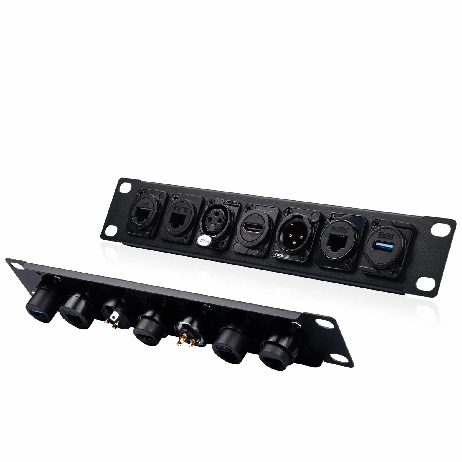 GeeekPi Płyta montażowa rack 10 cali 1U 7 otworów typu D panel krosowy do szaf sieciowych/serwerowych DeskPi RackMate T1/T0/T2