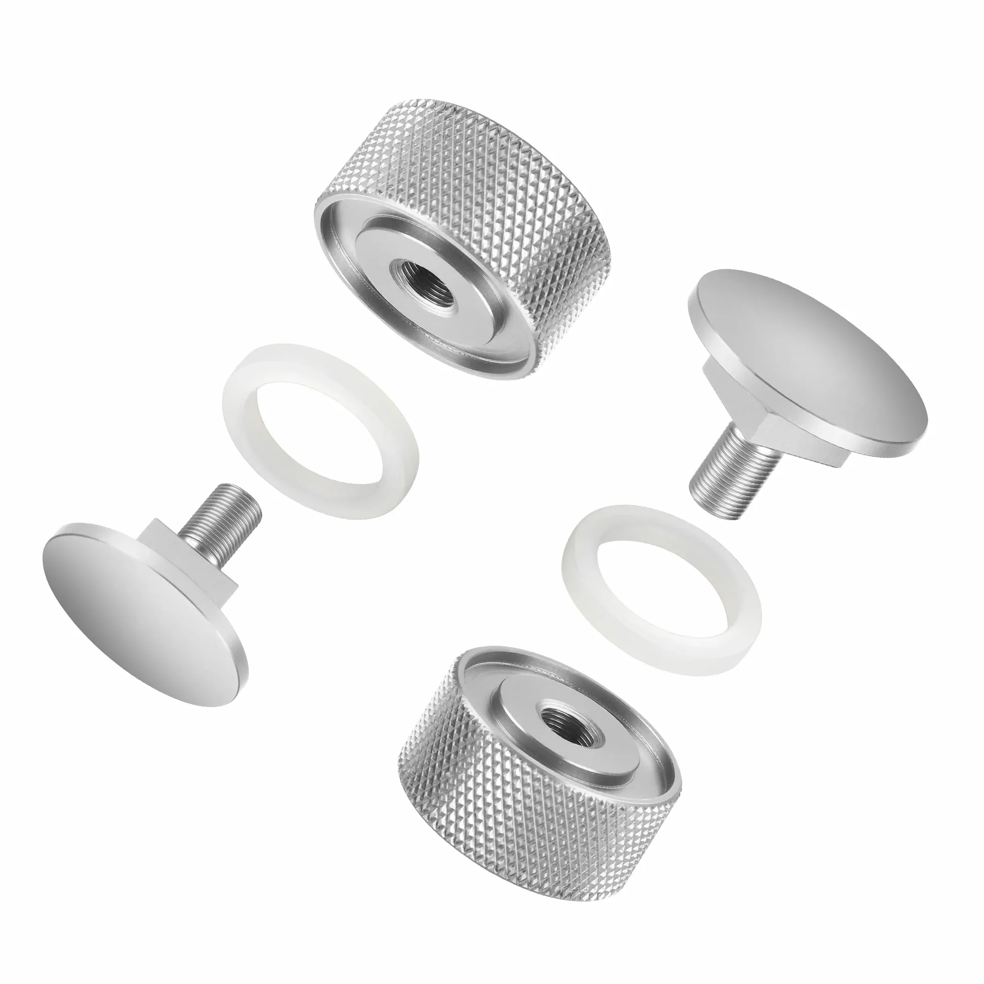 Zapięcia do kaptura spawalniczego, ze stopu aluminium, łączniki rurociągowe z antypoślizgową podkładką silikonową, trwałe akcesoria do kapturów spawalniczych, srebrne