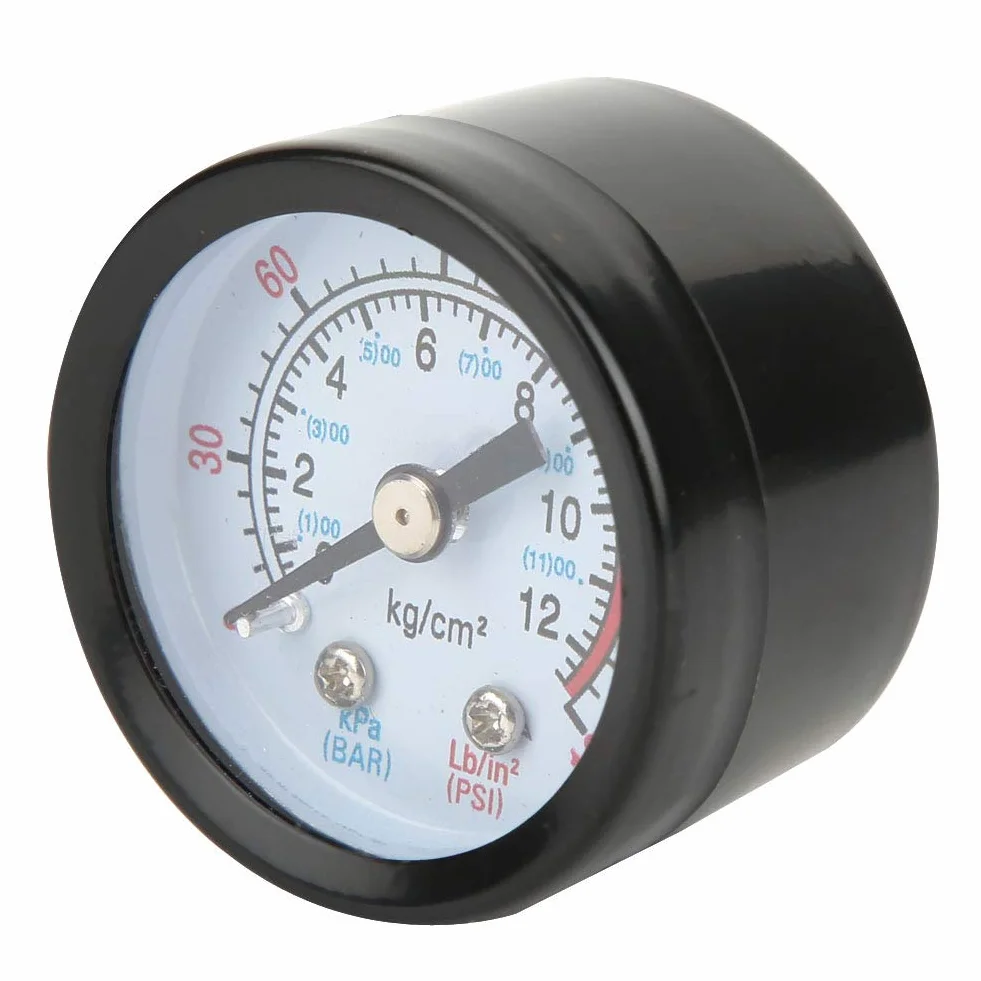 Manometr Regulatora Ciśnienia Powietrza do Sprężarki, 0-180 PSI/0-12 Bar, dla Sprężarek Śrubowych i Tłokowych
