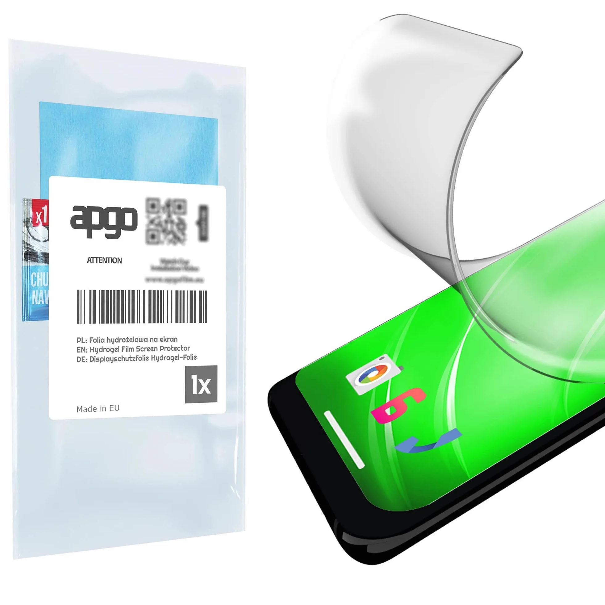 apgo MATTE Hydrogel Screen Protector for TomTom GO PROFESSIONAL 6250, folia hydrożelowa z warstwą pozycjonującą