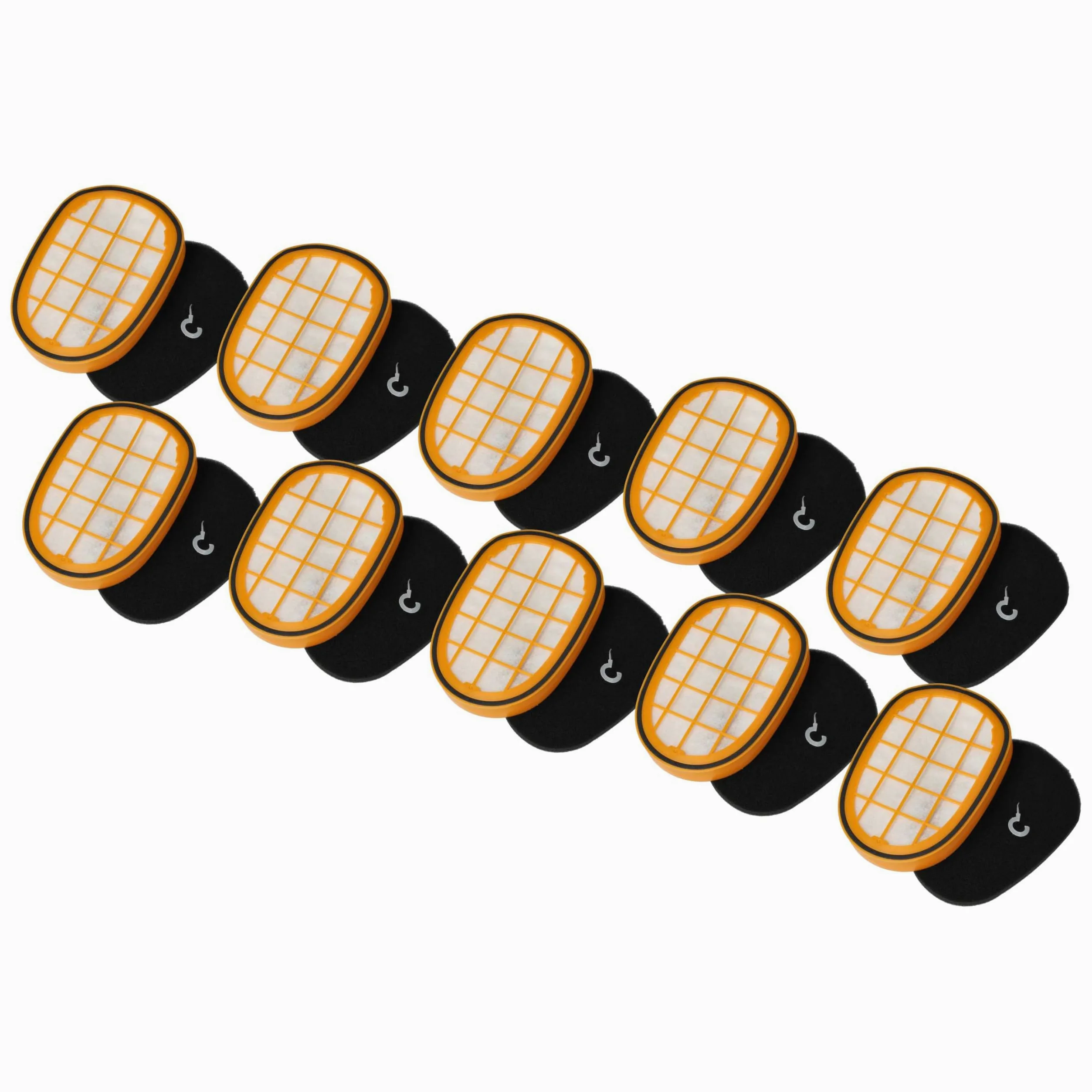vhbw 10 x filtr przedsilnikowy, 10 x filtr ochronny silnika kompatybilny z Philips SpeedPro Max Aqua FC6908, FC6903, FC6904/01, FC6903/01 odkurzacz
