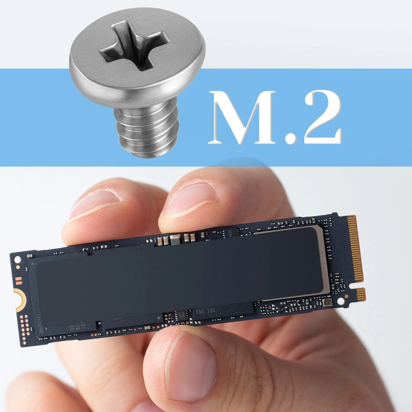50 sztuk zestawu śrub M.2 do komputera PC, śruby M2 x 3 mm, zestaw montażowy M.2 SSD NVMe, śruby M.2 SSD do laptopów, śruby do montażu NVMe, śruby komputerowe do płyty głównej (komputer stacjonarny