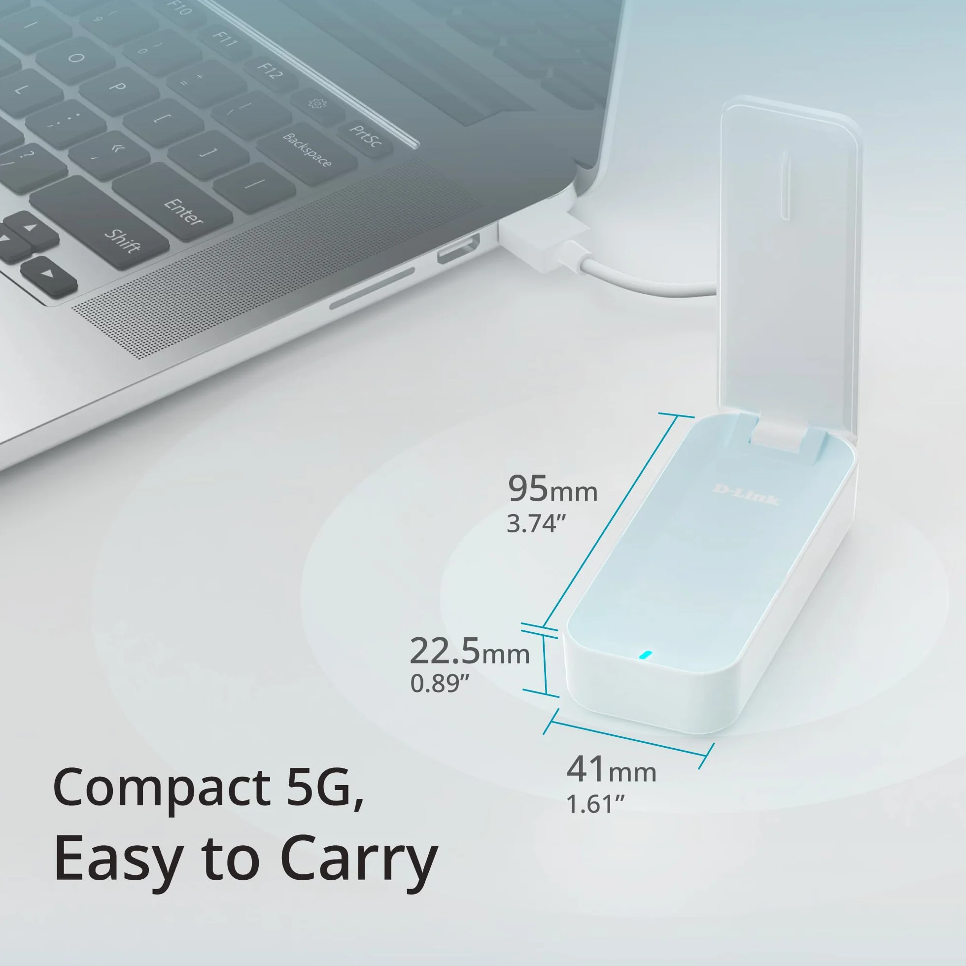 D-Link D501 5G NR Adapter USB – mobilny Internet 5G/4G LTE Plug & Play USB-C antena składana Nano SIM