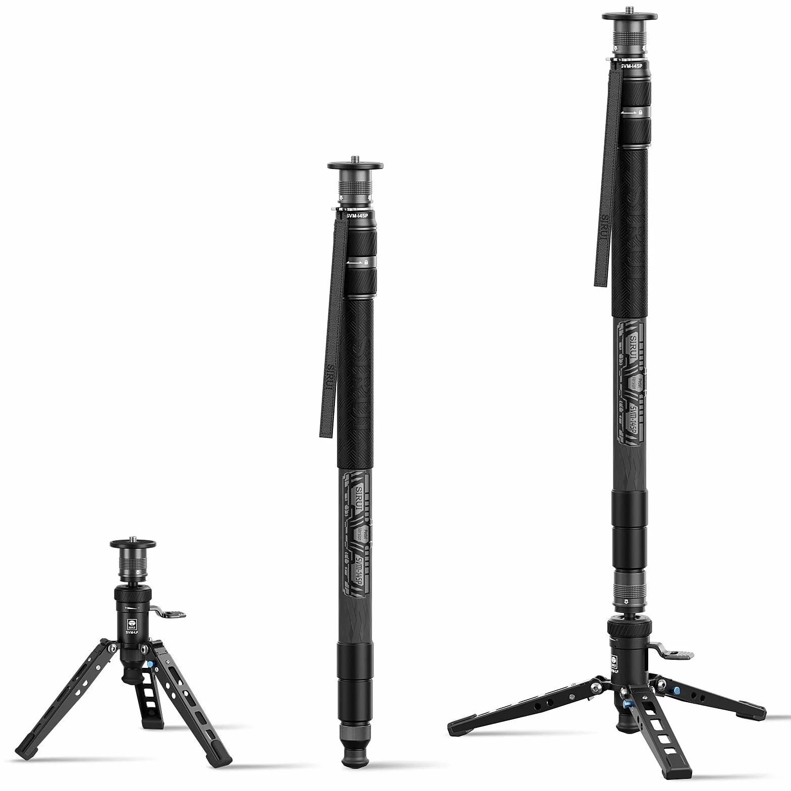 SIRUI Monopod z włókna węglowego 144,8 cm, 10 kg, jednostopniowa regulacja wysokości