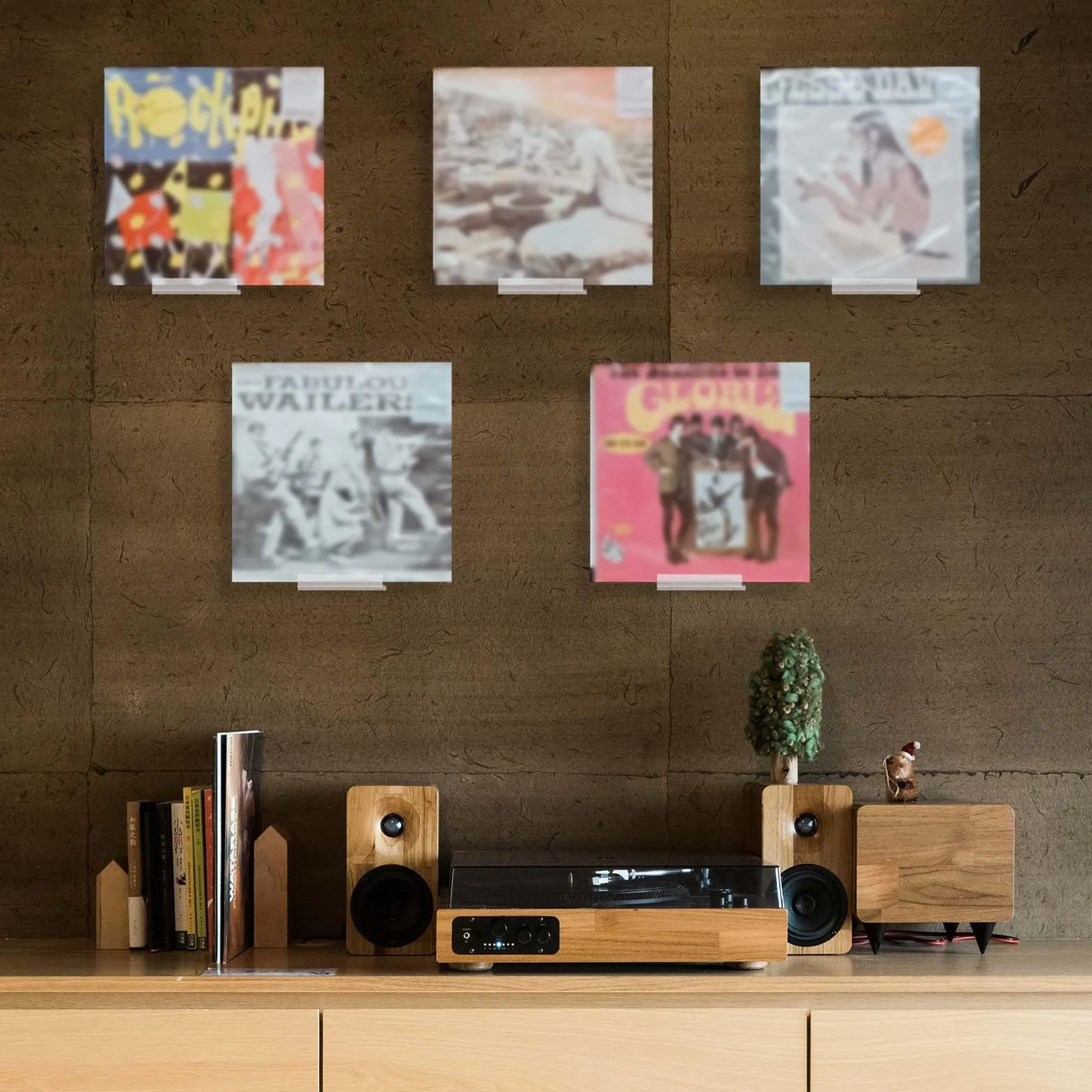 6 Sztuk 17,8cm Stojak na Plyty Winylowe, Przezroczysty Akrylowy Stojak na Plyty Pólka na Plyty Uchwyt Scienny Przechowywanie Stojak Ekspozycyjny do Wyswietlania Sluchanie Plyt LP CD
