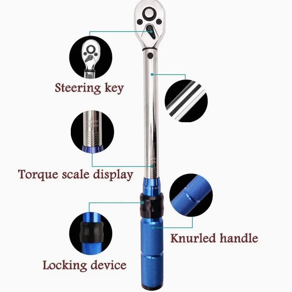 Telescopic Ratchet Klucz dynamometryczny 3/8" 5-60 Nm z magnetycznym gniazdem do świec zapłonowych konserwacji motocykli samochodowych Klucze dynamometryczne(3pcs)