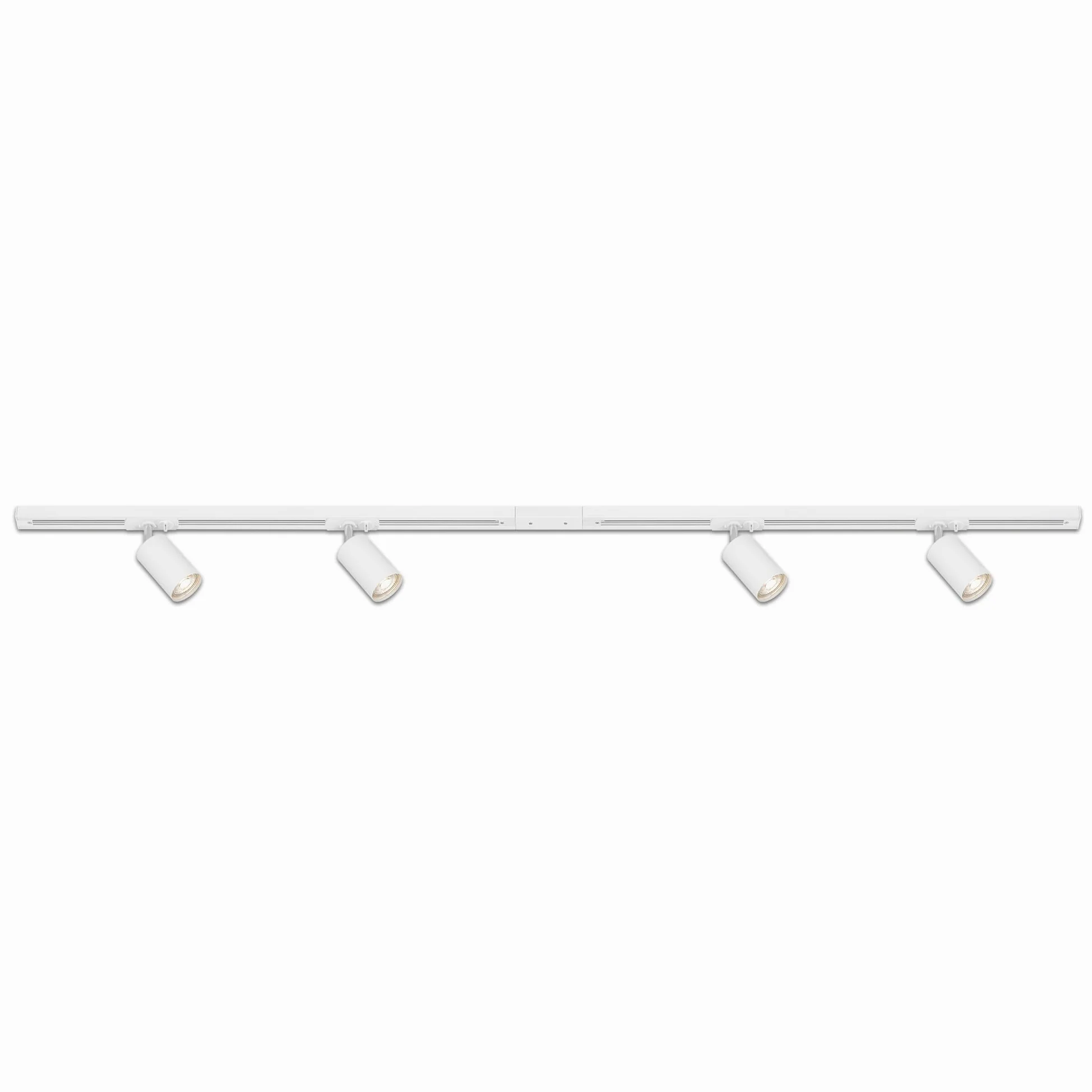 BRILONER - Zestaw startowy do szyn szynowych, 4x GU10 Reflektory obrotowe, wysuwane, system szyn oświetleniowych do sufitu, szyna punktowa, lampa sufitowa, lampa sufitowa, reflektor punktowy, 1,5 m,