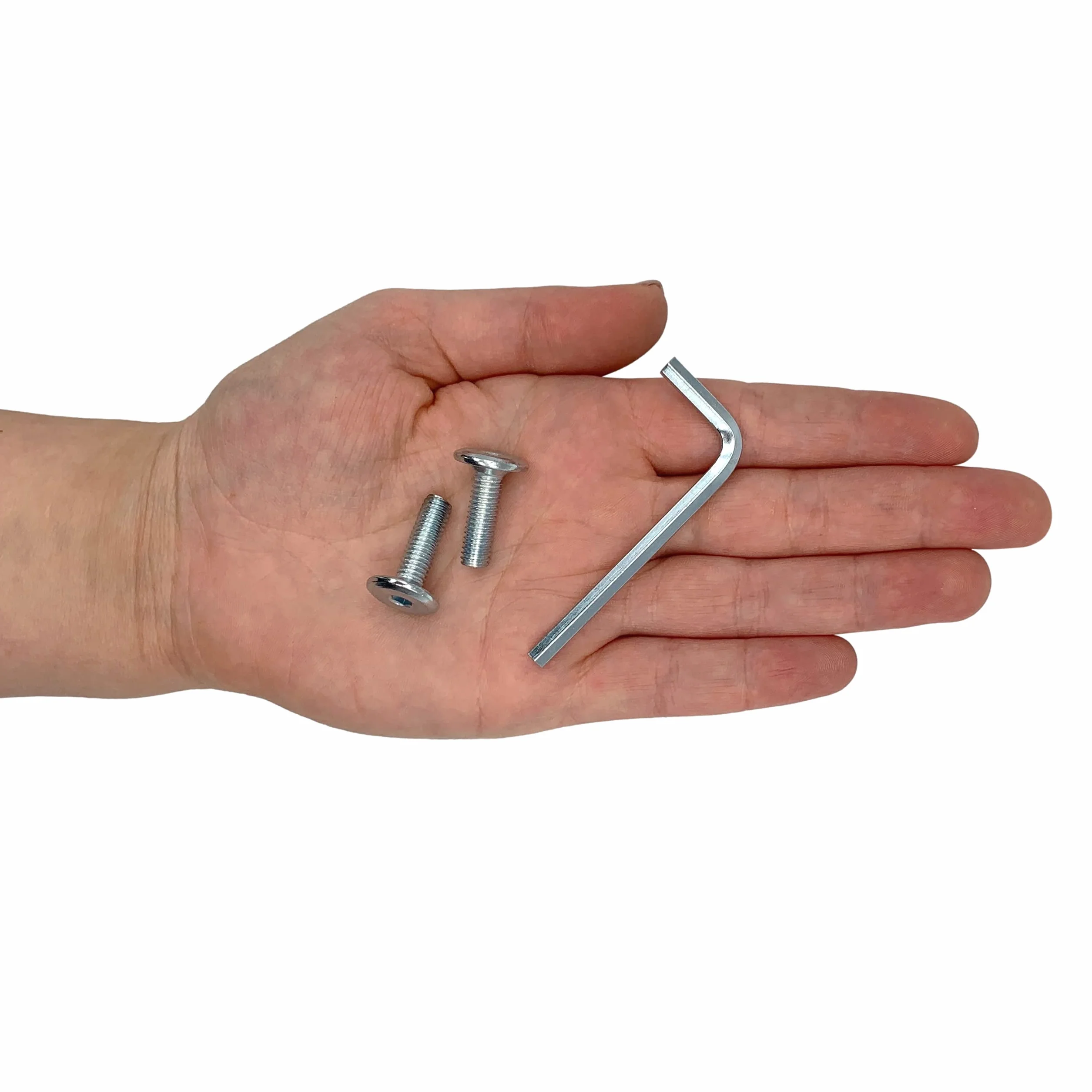 (100 sztuk) śruby łączące ze stali ocynkowanej M6 x 20 mm, śruby łączące do mebli, śruby sześciokątne imbusowe, śruba JCB w pełni gwintowana (100, M6 x 20 mm)