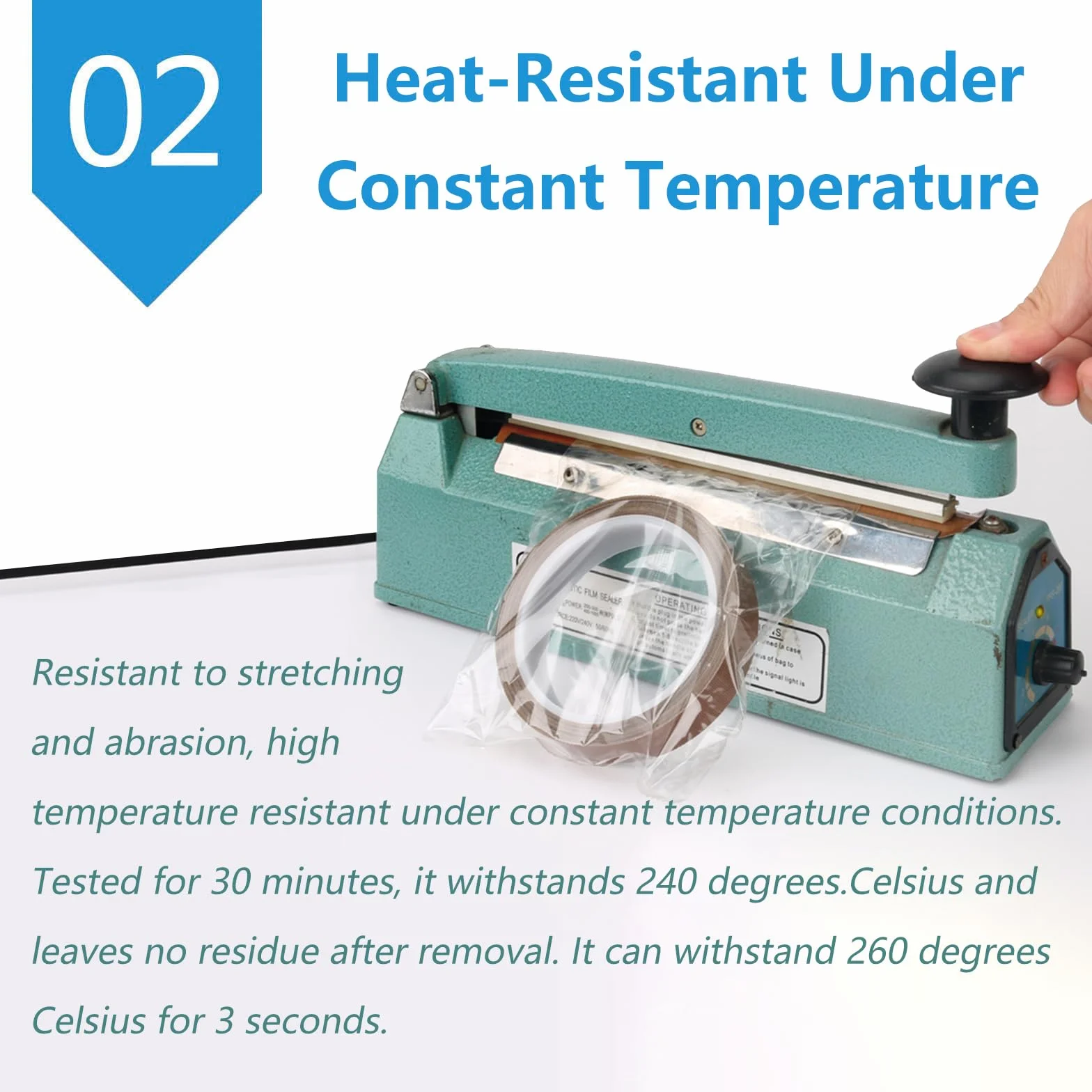 PTFE Heat Tape | Multiple Sizes 0.18mm Industrial Repair: PTFE Heat Self-Adhesive Tape(Width：250mm)