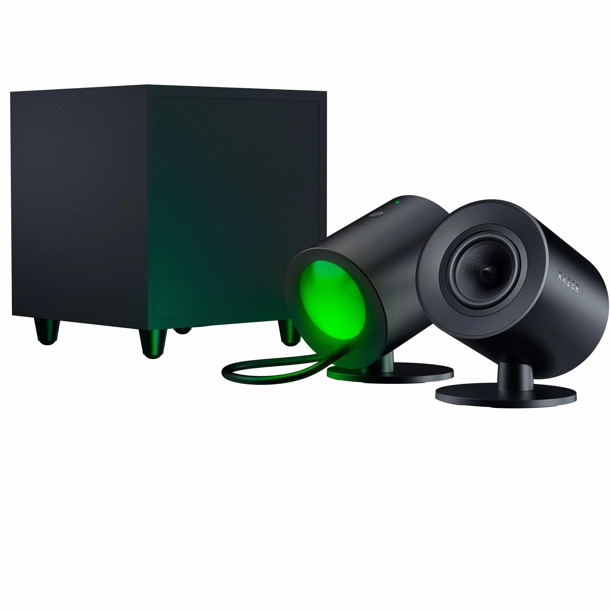 Razer Nommo V2 2.1 szerokopasmowe głośniki do gier PC z subwooferem przewodowym THX Audio Czarny