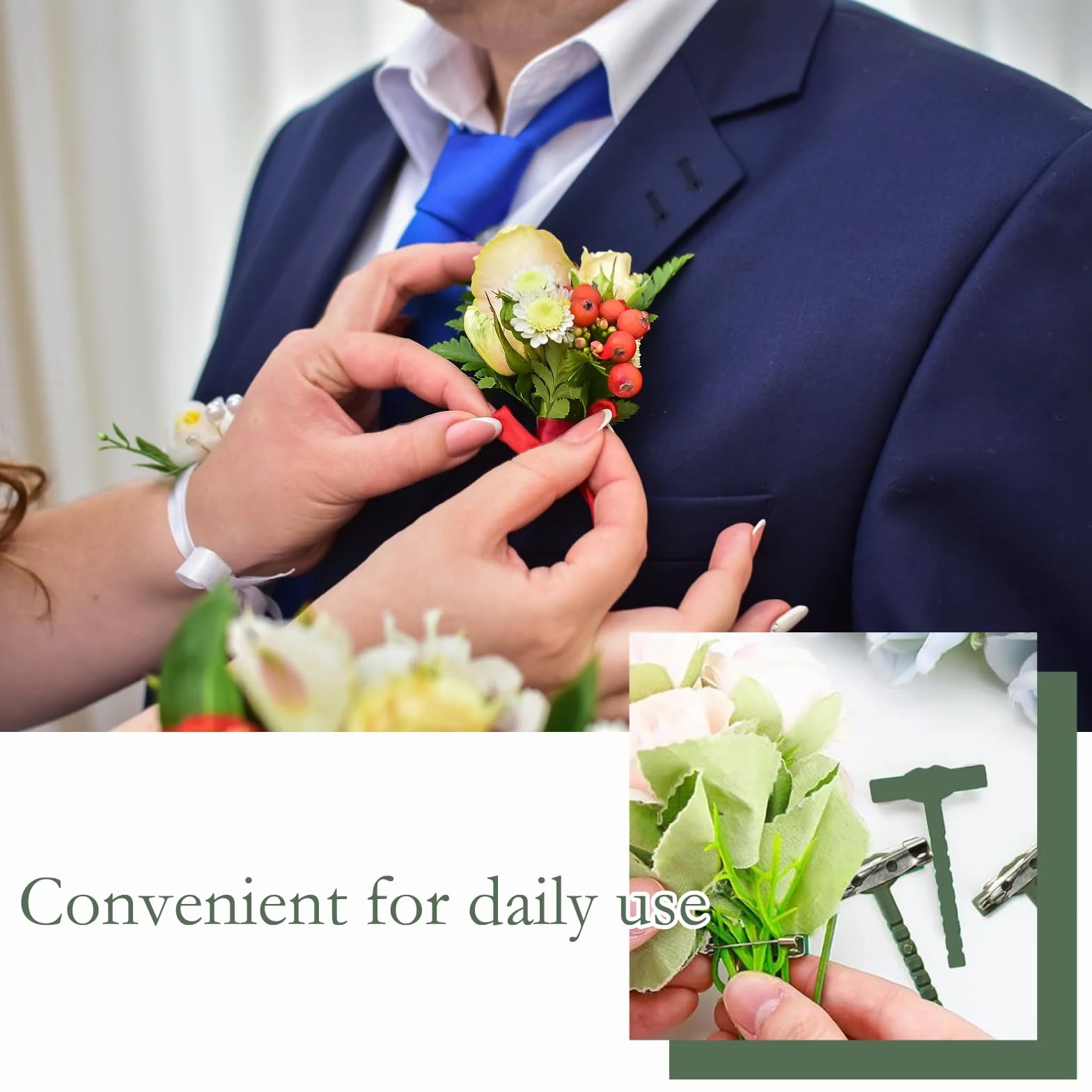 Zielona mała delikatna szpilka bezpieczeństwa w kształcie litery T 90 sztuk DIY ślub broszki boutonniere, akcesoria bezpieczeństwa do odzieży ślubnej