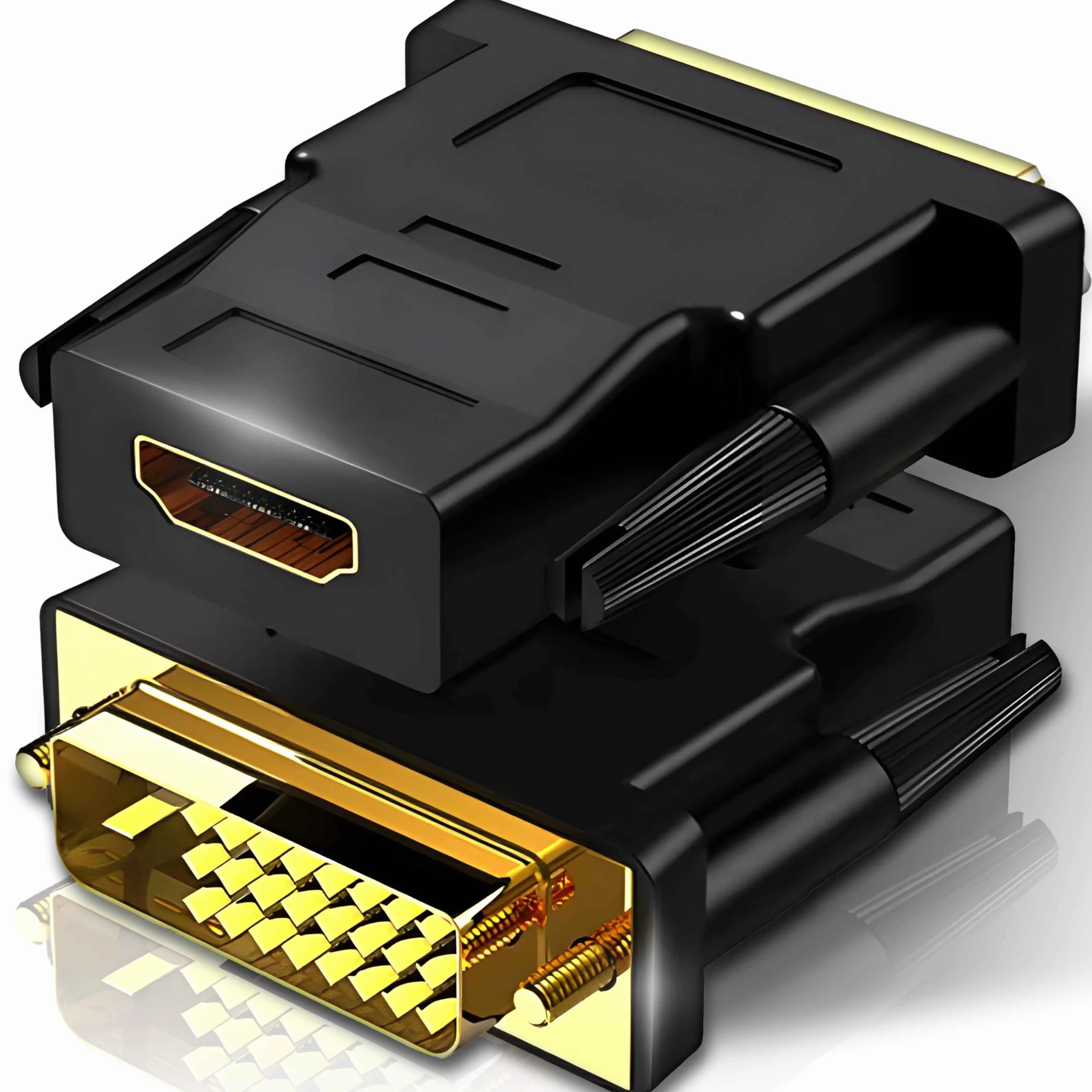 Retoo Adapter HDMI na DVI-D 1080p Audio dwukierunkowa Czarny