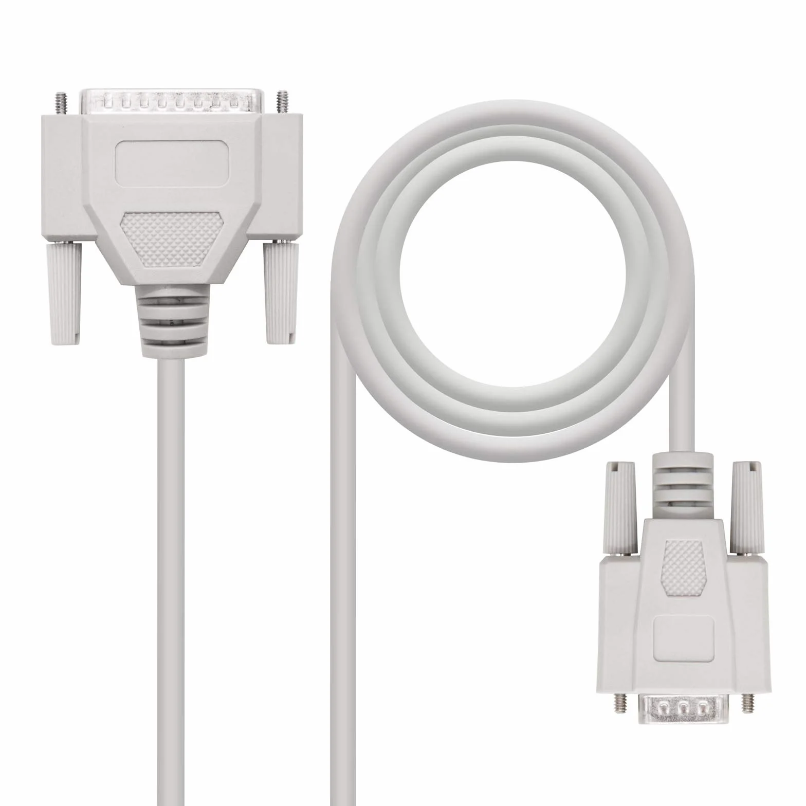 NanoCable Kabel szeregowy RS232 null modem DB9 DB25 żeński-męski 1,8m