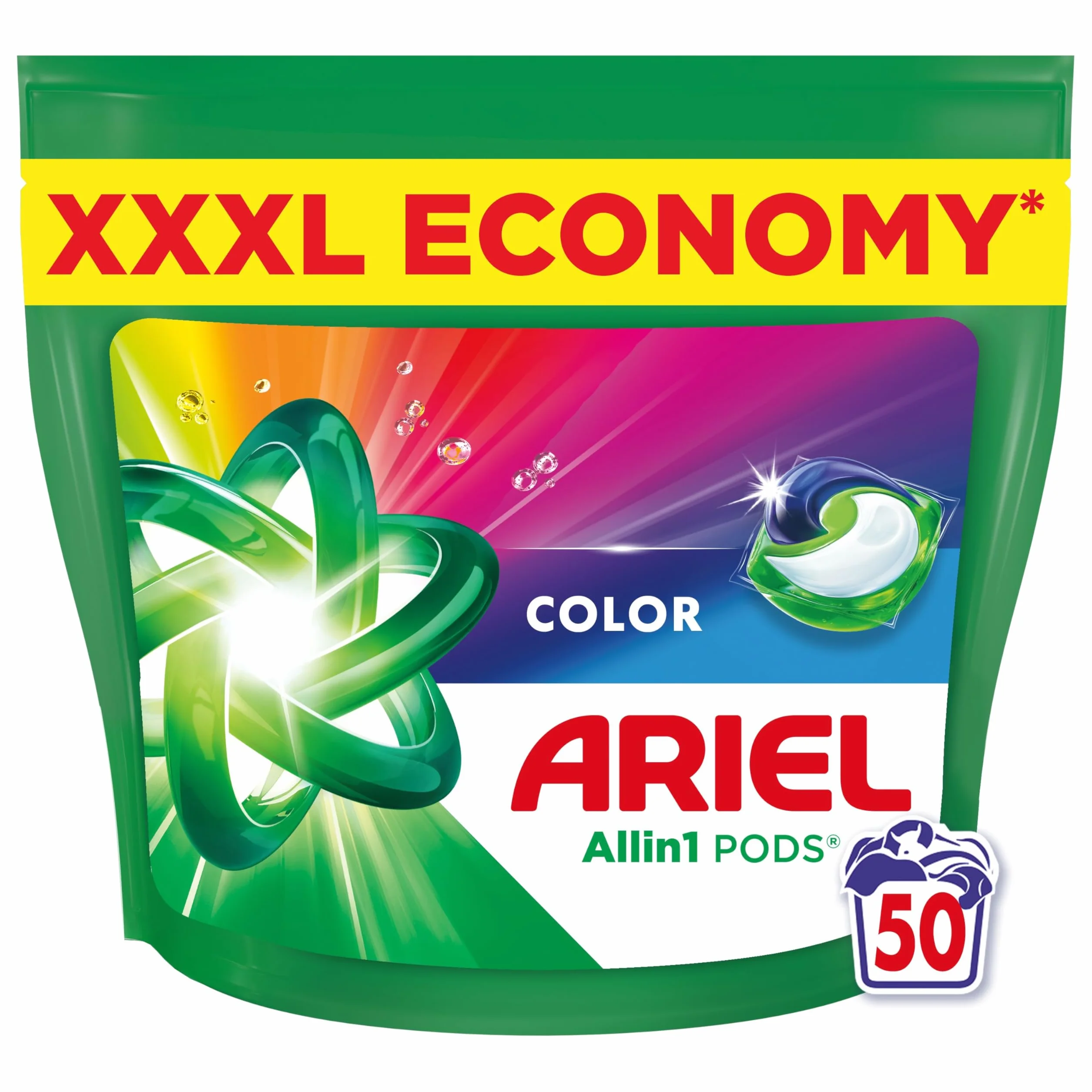 Ariel Allin1 PODS Kapsułki Kapsułki do prania ze środkiem piorącym w płynie, 50 prań, Color, Usuwają zabrudzenia