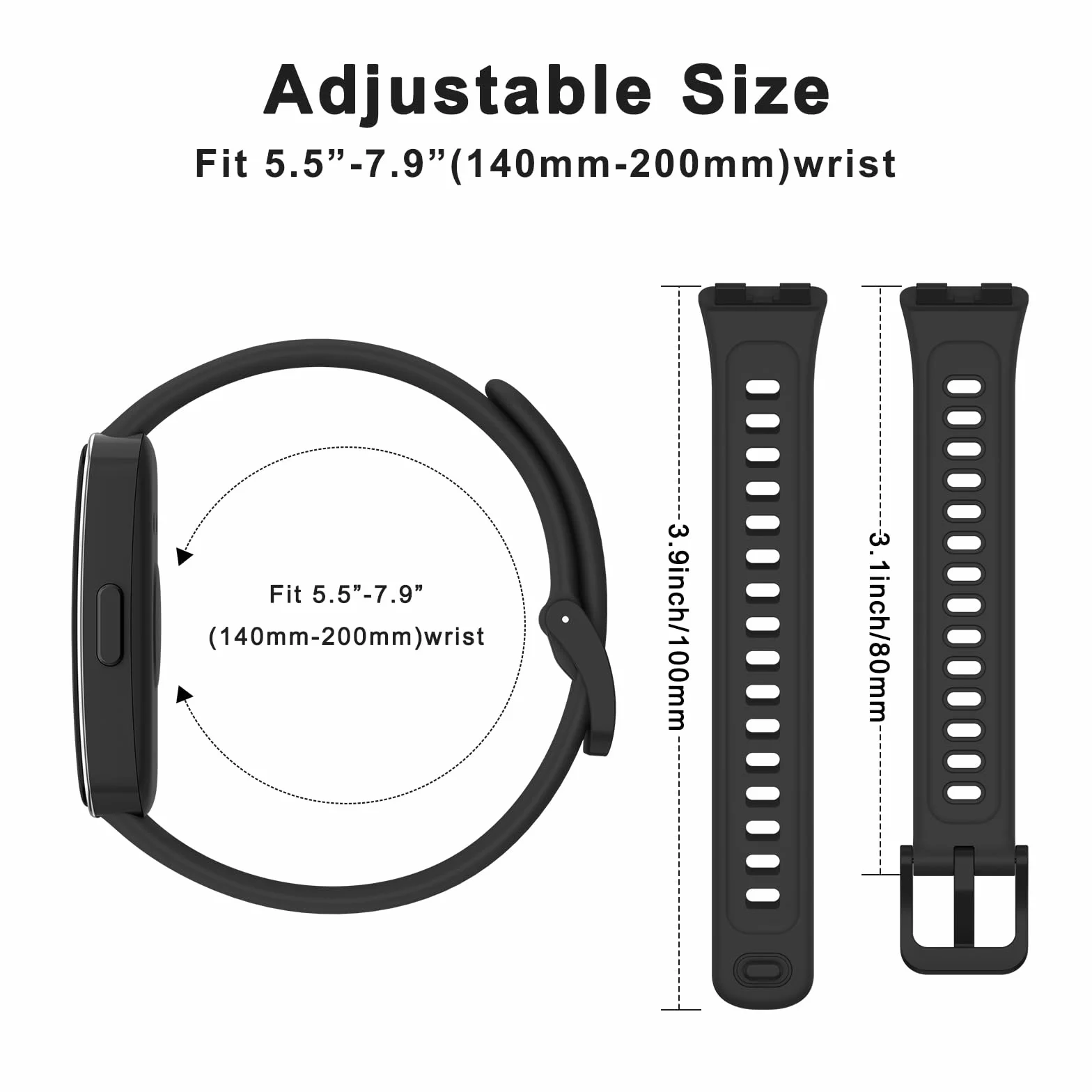 Pasek sportowy do Huawei Band 8 / Band 9 szybkie zwolnienie miękki