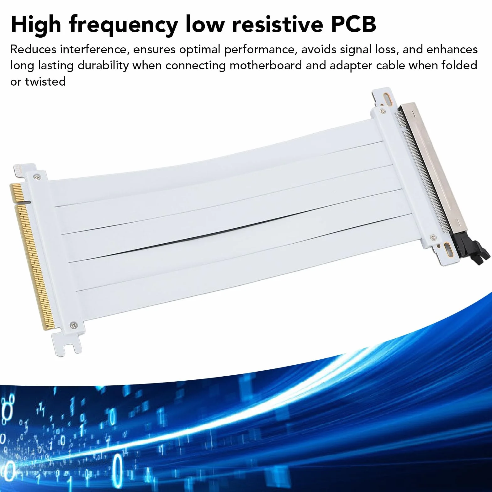Kabel Pionowy PCIE 4.0 X16 128 Gb/S GPU Extender 50cm Kompatybilny z RTX4090 (TI) i RX8900 (XT)