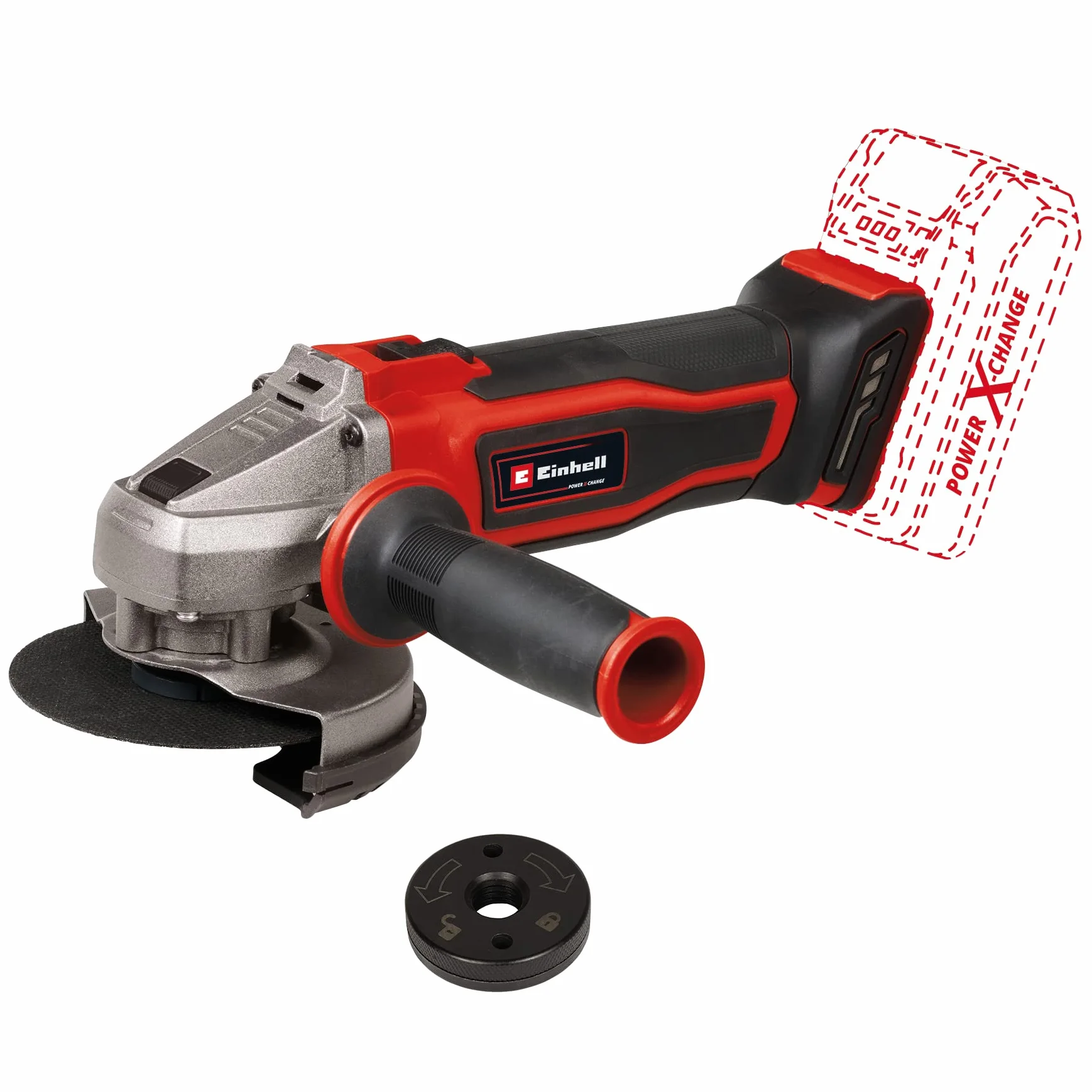 Einhell Te-Ag 18/115 Q Li Solo Szlifierka Kątowa, Czarny/Czerwony, Ø 115 mm