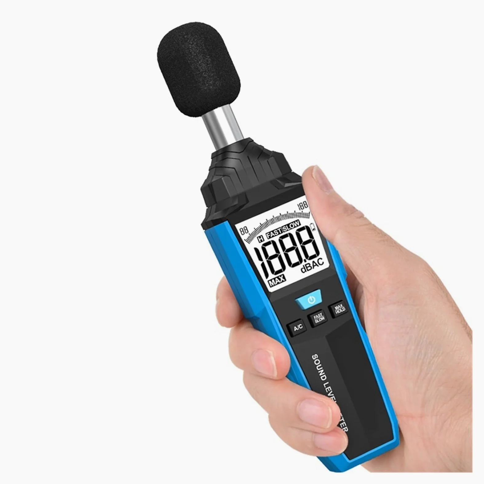 Poziom Dźwięku 30-130dB Decybel Db Hałas Automatyczna Regulacja Szybki Zakres A/C Ważony Wyświetlacz Numeryczny Miernik Hałasu Ekstremalnie Wysoka DokłAdność