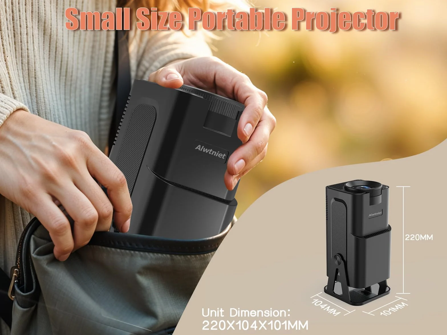 HY320 NTV Android 13 Inteligentny Projektor 1080P 320ANSI WiFi BT