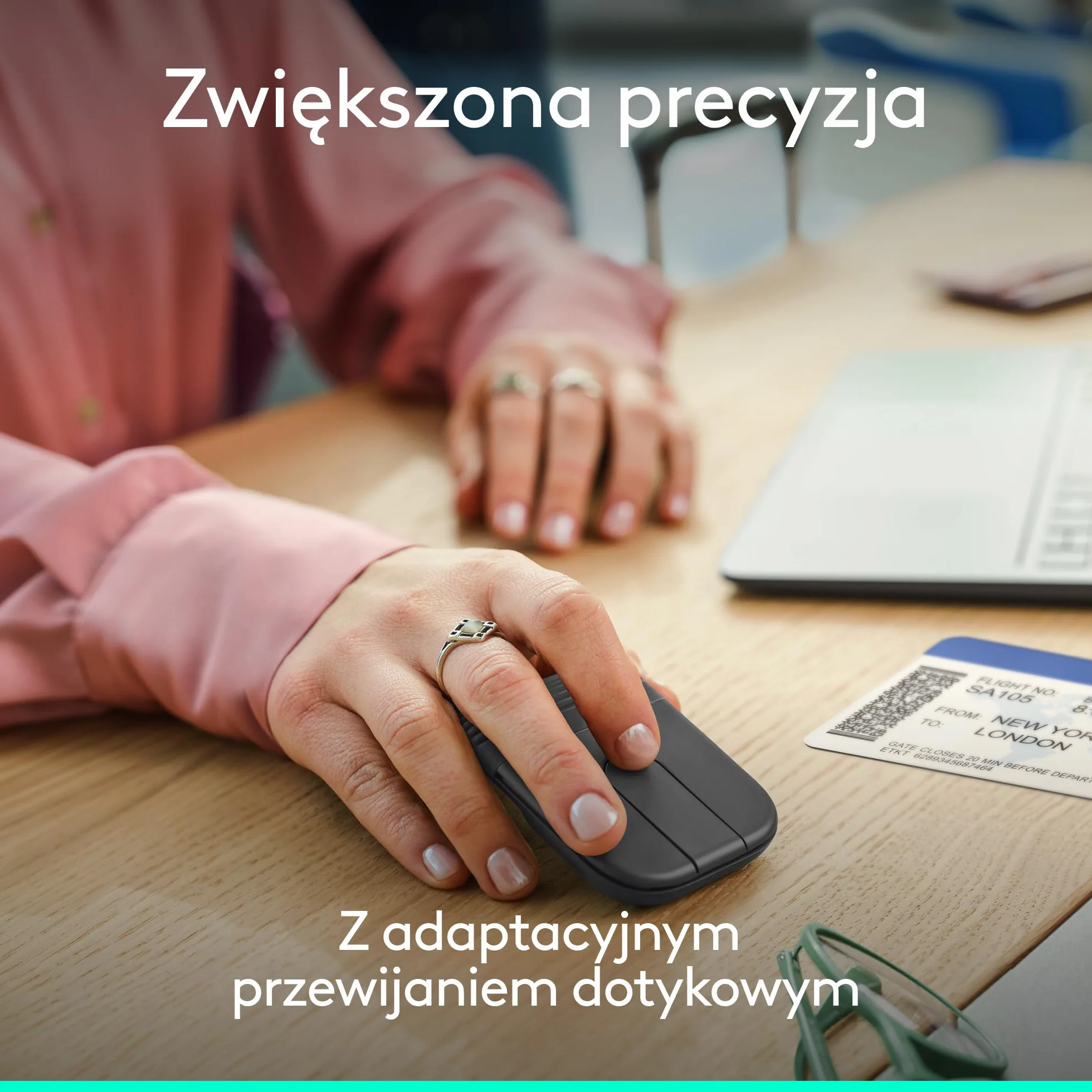 Logitech Mobi Fold przenośna mysz Bluetooth 4K DPI czarna