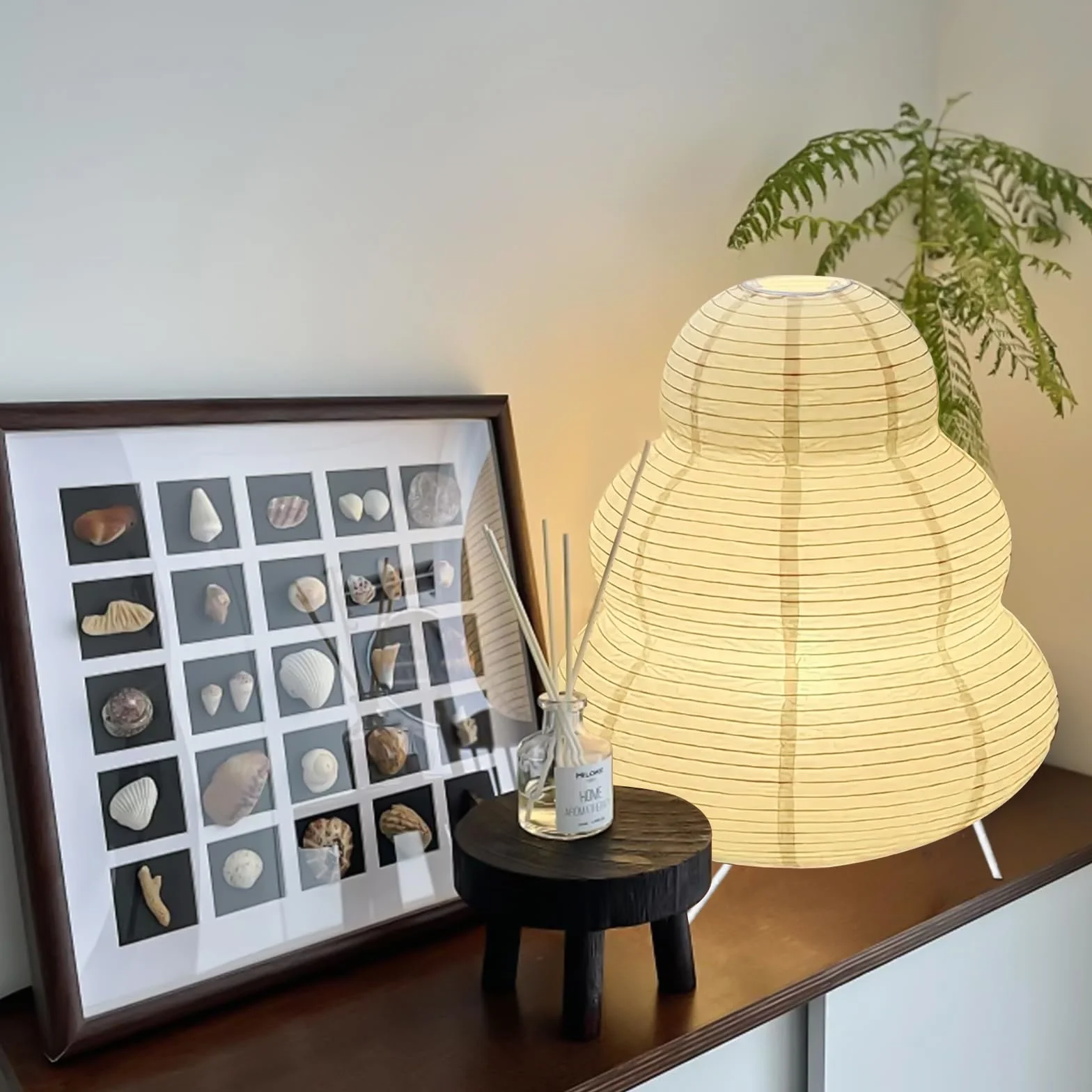 Abażur z papieru ryżowego, papierowa lampa stołowa, biała, lampka nocna, lampa stojąca, lampa stołowa, abażur z oprawką E14, przełącznik i żarówka, lampa wisząca, zapasowy klosz lampy 1,5 m, wys. 26