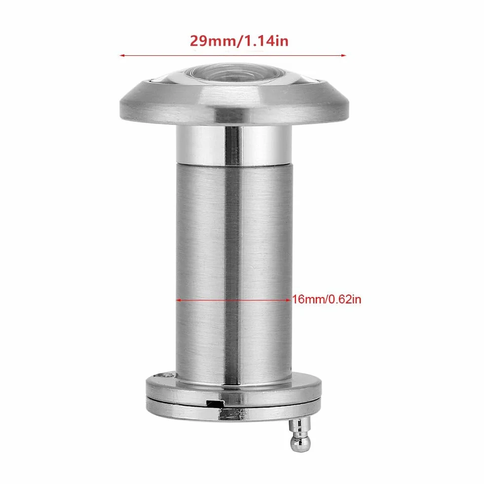 Fdit Wizjer do drzwi ze stopu cynku 220 stopni z obrotową osłoną prywatności Wizjer do drzwi antywłamaniowych do drzwi 35 mm–60 mm Opakowanie wielokrotnego użytku (4 #)