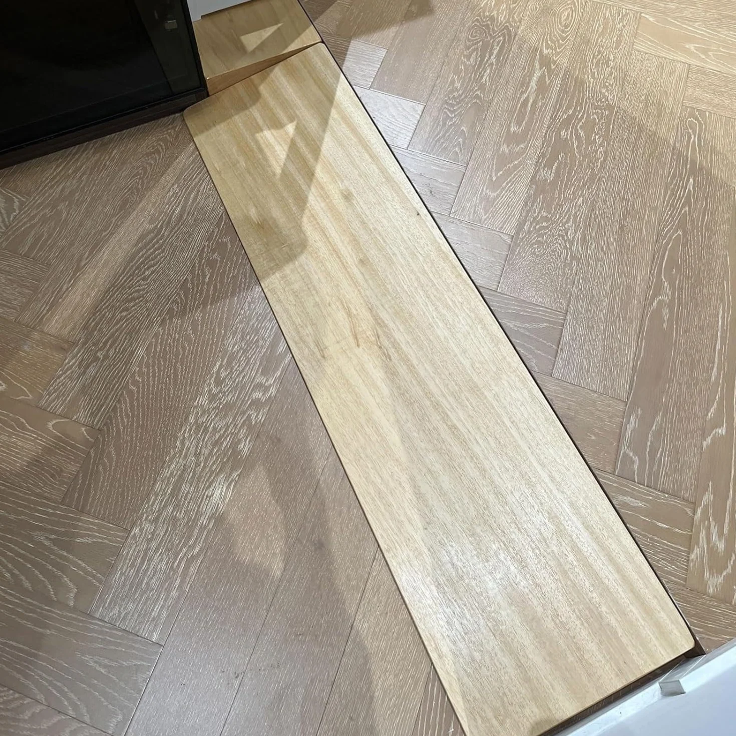 80 x 15 x 3 cm drewniana rampa progowa do drzwi, przenośna, lekka i łatwa do przenoszenia, do chodnika, może być używana jako rampa dla wózków inwalidzkich, rampa progowa