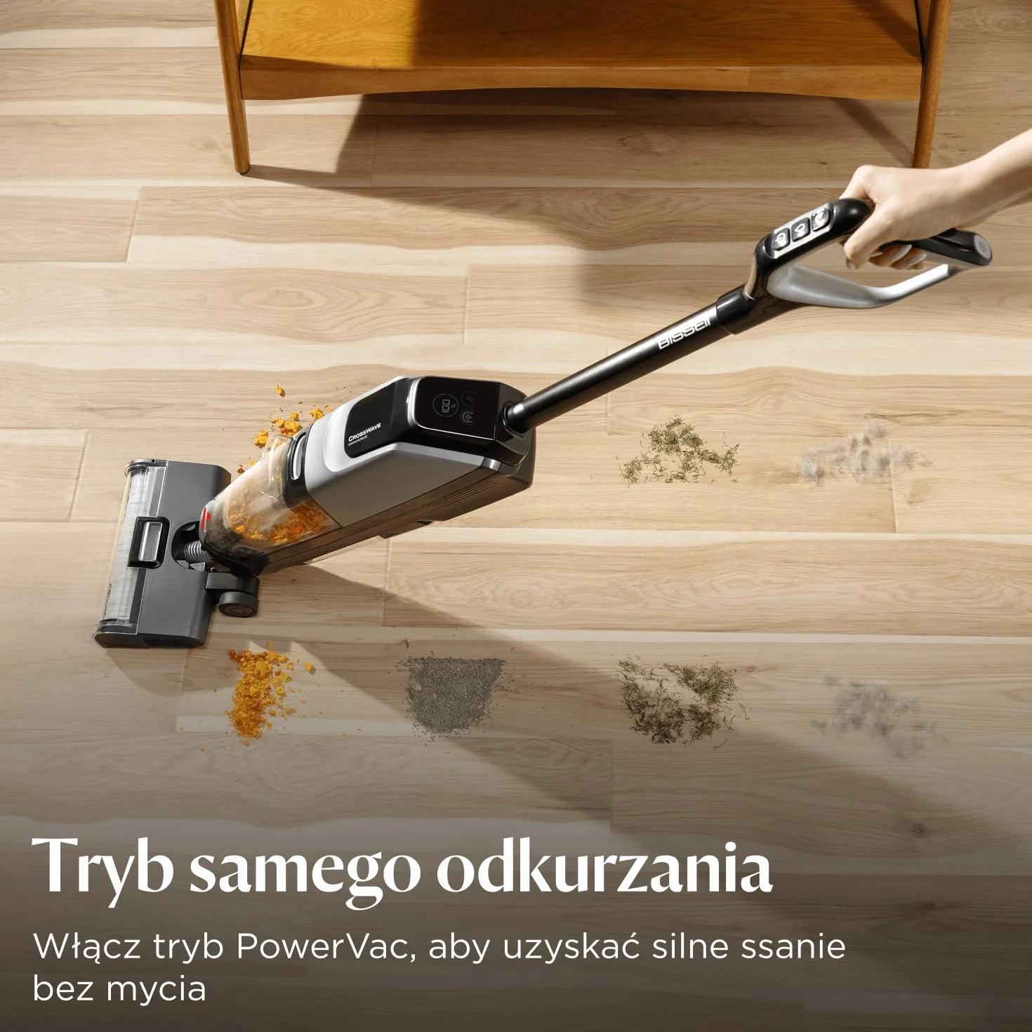 BISSELL CrossWave OmniForce, Odkurzacz Bezprzewodowy Mokro i Sucho, Odkurzanie i Mycie lub tryb Wyłącznie Odkurzania, Odkurzacz Piorący o Wysokiej Mocy, 240m² Czyszczenia Wielopowierzchniowego, 3912N