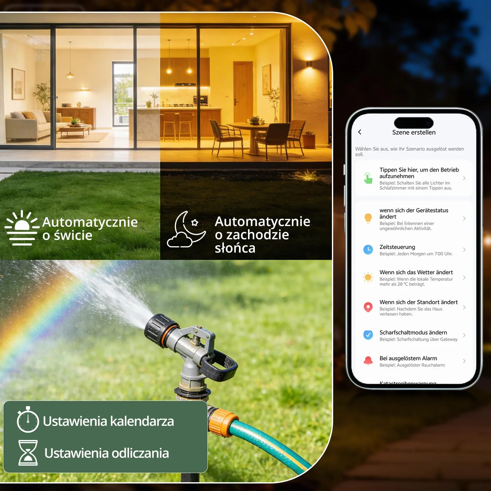 EYPINS Gniazdko WLAN do użytku na zewnątrz IP54, Inteligentne gniazdko zewnętrzne z pomiarem prądu, harmonogramem, ochroną przed przeciążeniem, Sterowanie głosem za pomocą Alexa i Google Home, Zdalne