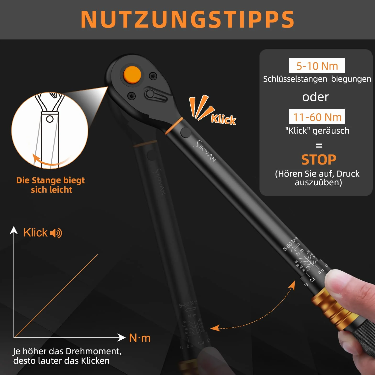 Klucz dynamometryczny 3/8", 72 zęby, dwustronna głowica grzechotkowa, 5-60 Nm, zestaw kluczy do roweru, motocykla i samochodu, wymiana świec zapłonowych, z adapterem 3/8" na 1/4", przegub uniwersalny