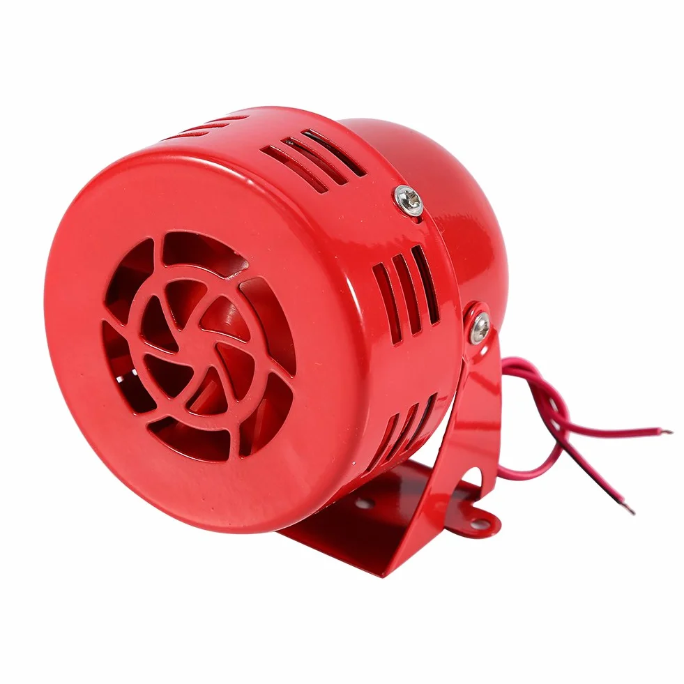 Qiilu samochód elektryczny alarm syrena 12 V 110 dB czerwony
