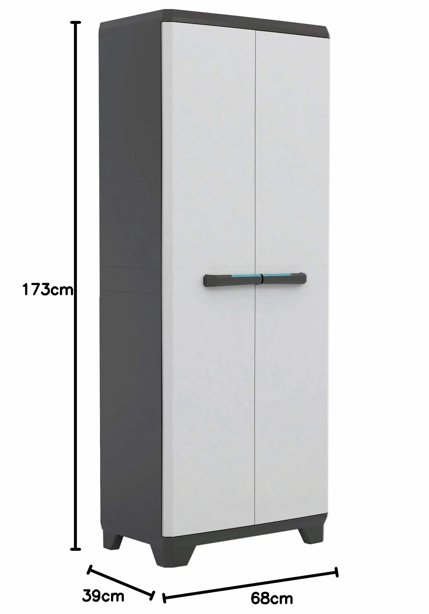 Keter Linear Szafka, Jasnoszary/Czarny, 68 x 39 x 173