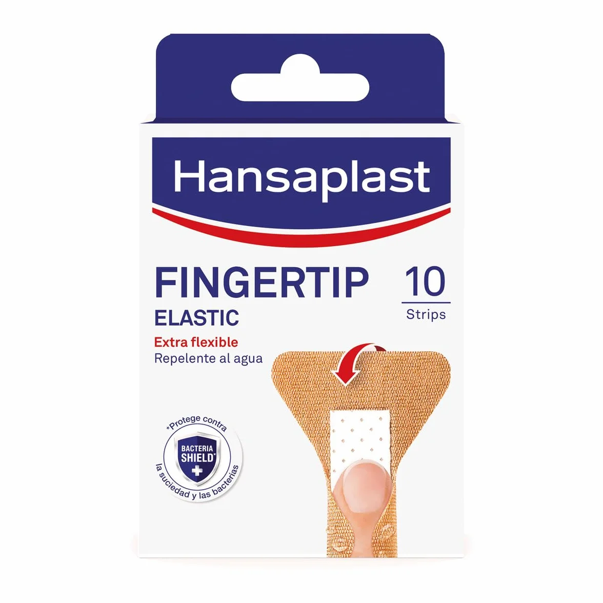 Hansaplast Elastyczne opatrunki na opuszki palców, wodoodporne, ekstra elastyczne, blokują 99% bakterii, 10 sztuk