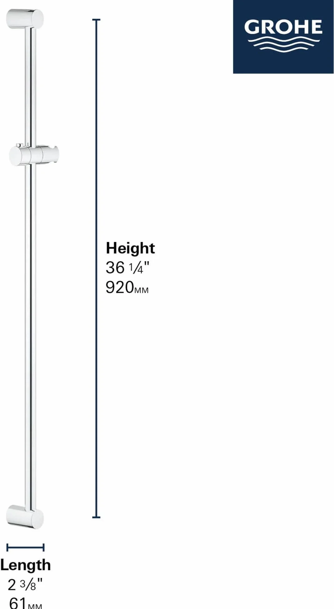 Grohe Tempesta Cosmopolitan Drążek prysznicowy, 900 mm