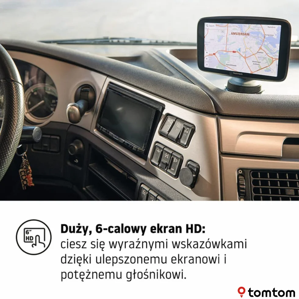 TomTom GO Expert GPS nawigacja 6 cali HD dla ciężarówek z mapami Świata, TomTom Traffic, WiFi