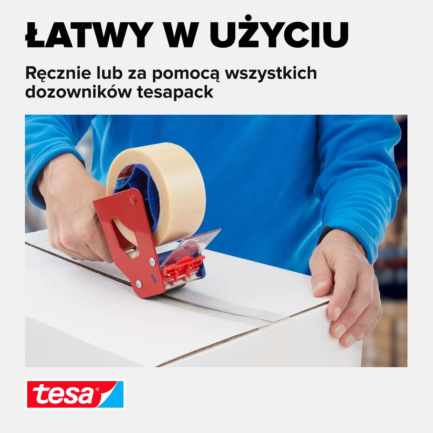 tesapack Taśma do Pakowania, do Kartonów o Średniej Wadze, 66 m x 50 mm, Przezroczysty