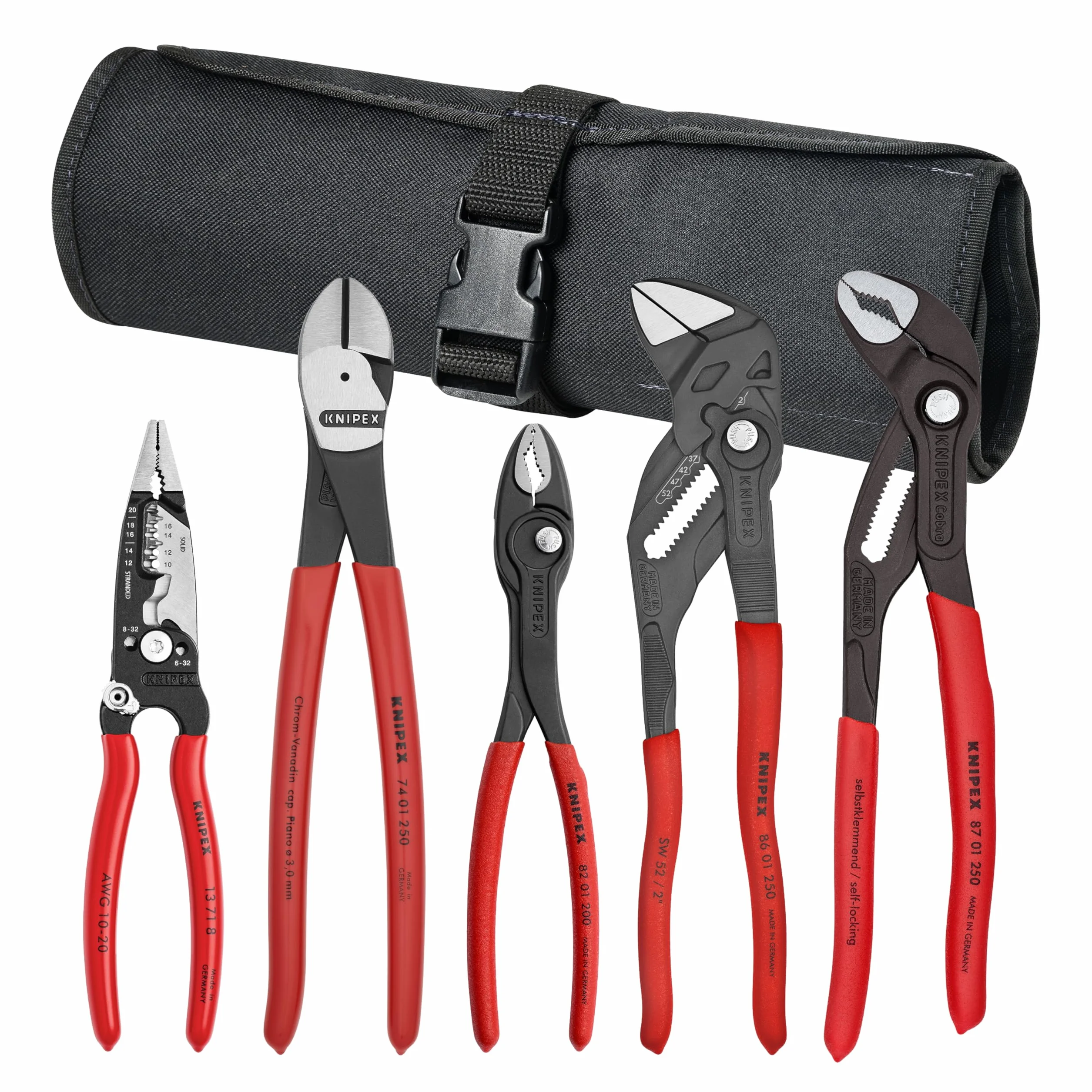 Knipex - Zestaw szczypiec rdzeniowych 5 szt. w rolce narzędziowej (9K0080150US)