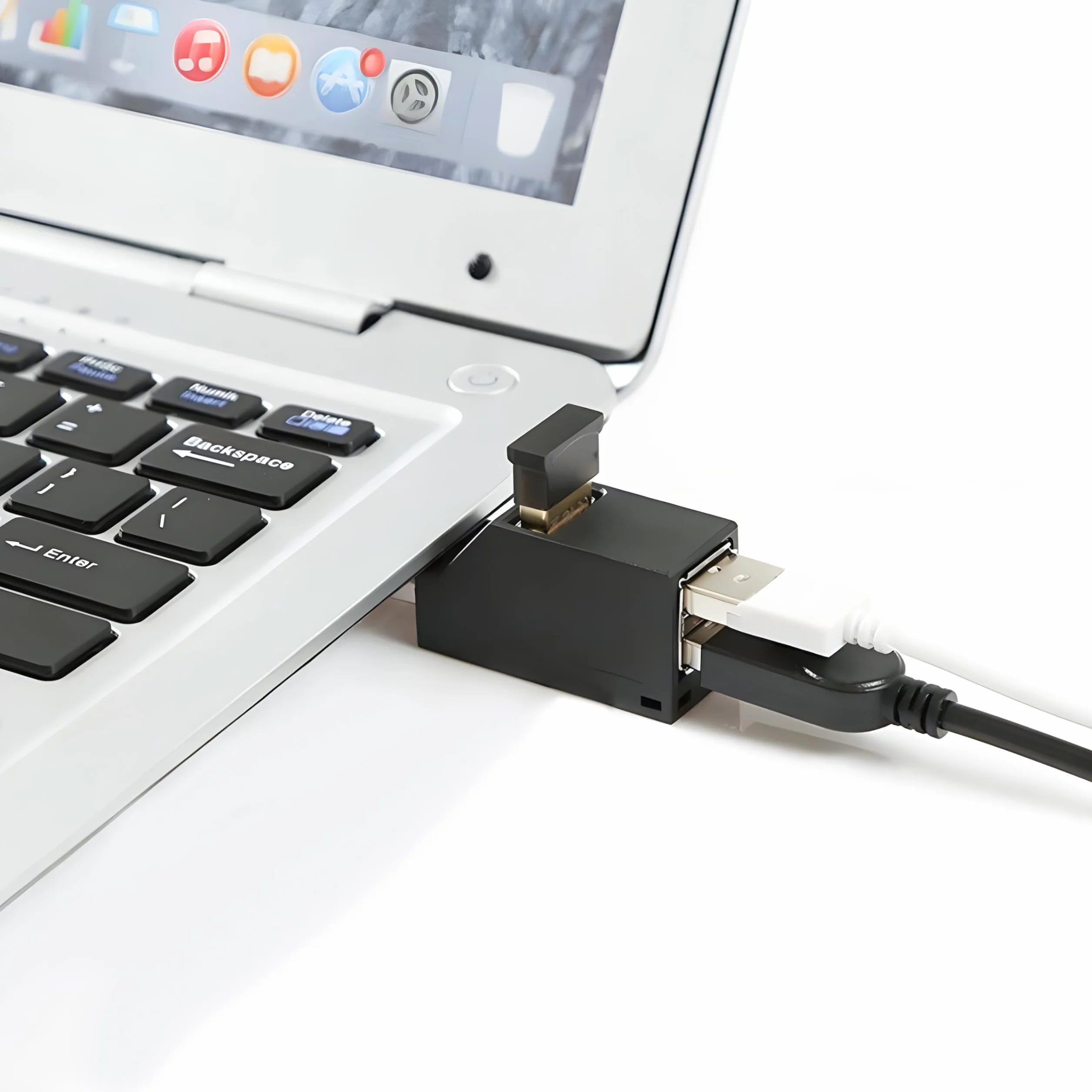 Retoo 3-Port USB Hub Stacja Dokująca 2x USB 3.0 1x USB 2.0 Adapter Rozgałęźnika