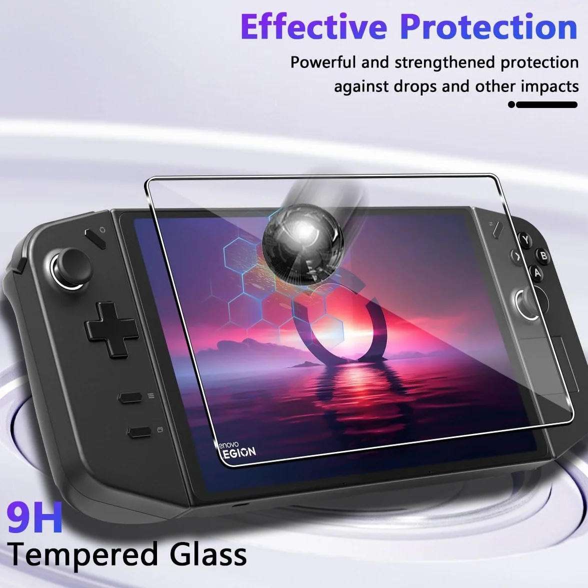 Locofun 2 sztuki folii ochronnej do Lenovo Legion Go Gaming 8,8" szkło pancerne 9H HD
