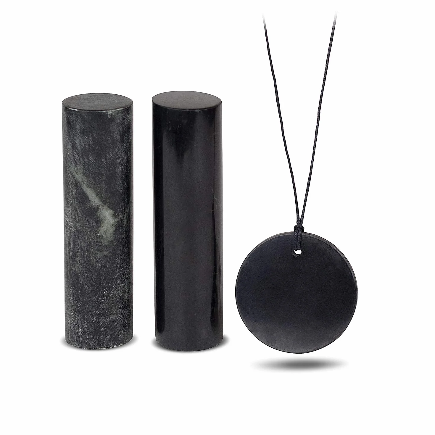 Heka Naturals Harmonizator szungit i steatyt i duży zestaw wisiorków | naturalna redukcja stresu – duchowa ochrona, zestaw naturalnych kryształów – kamienie czakry Feng Shui