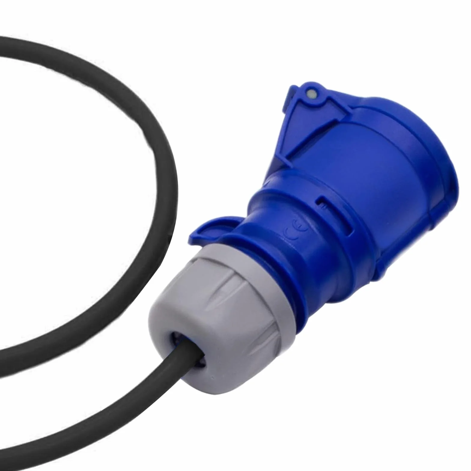 Adapter CEE 32 A na 16 A 3P, wtyczka 3G2.5 3P 32 A na 16 A niebieskie gniazdo CEE. 3x2.5mm2 konwerter przyłączeniowy kabel 230 V IP44, CEE adapter prądu (1 m)