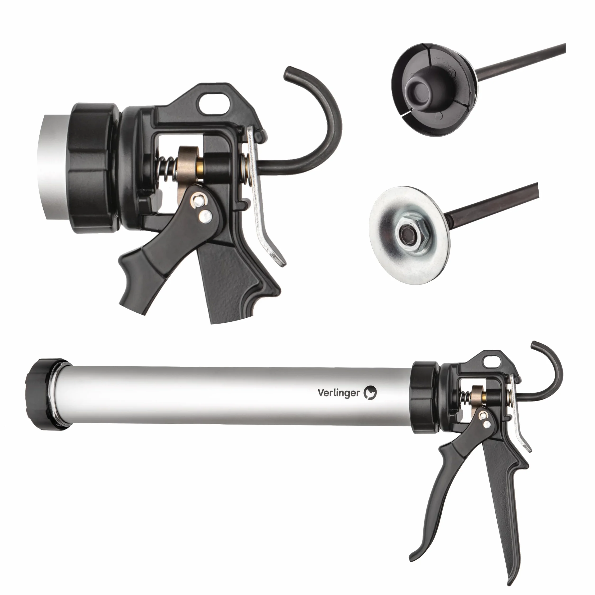 Profesjonalny pistolet na kartusz do 280/310/400/600 ml, 4000 N 25:1, trwały, ergonomiczny, precyzyjny do silikonu, akrylu, kleju, wytrzymała konstrukcja do prac budowlanych i remontowych