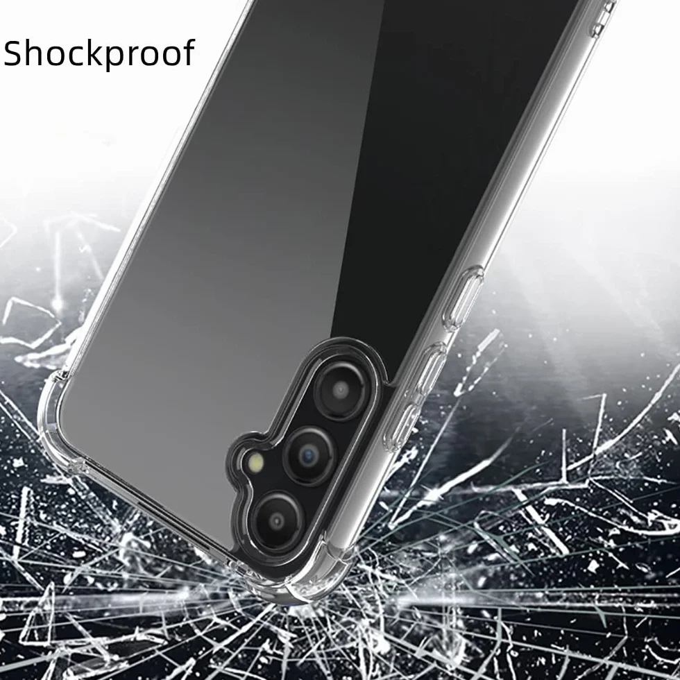 Samsung Galaxy A34 5G Przezroczysty Futerał Silikonowy TPU Odporny na Wstrząsy + 3x Szkło Hartowane