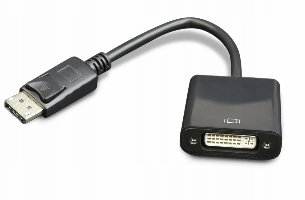 Lanberg Displayport 1.1A Dvi-D Dual Link adapter kabel 10 cm czarny