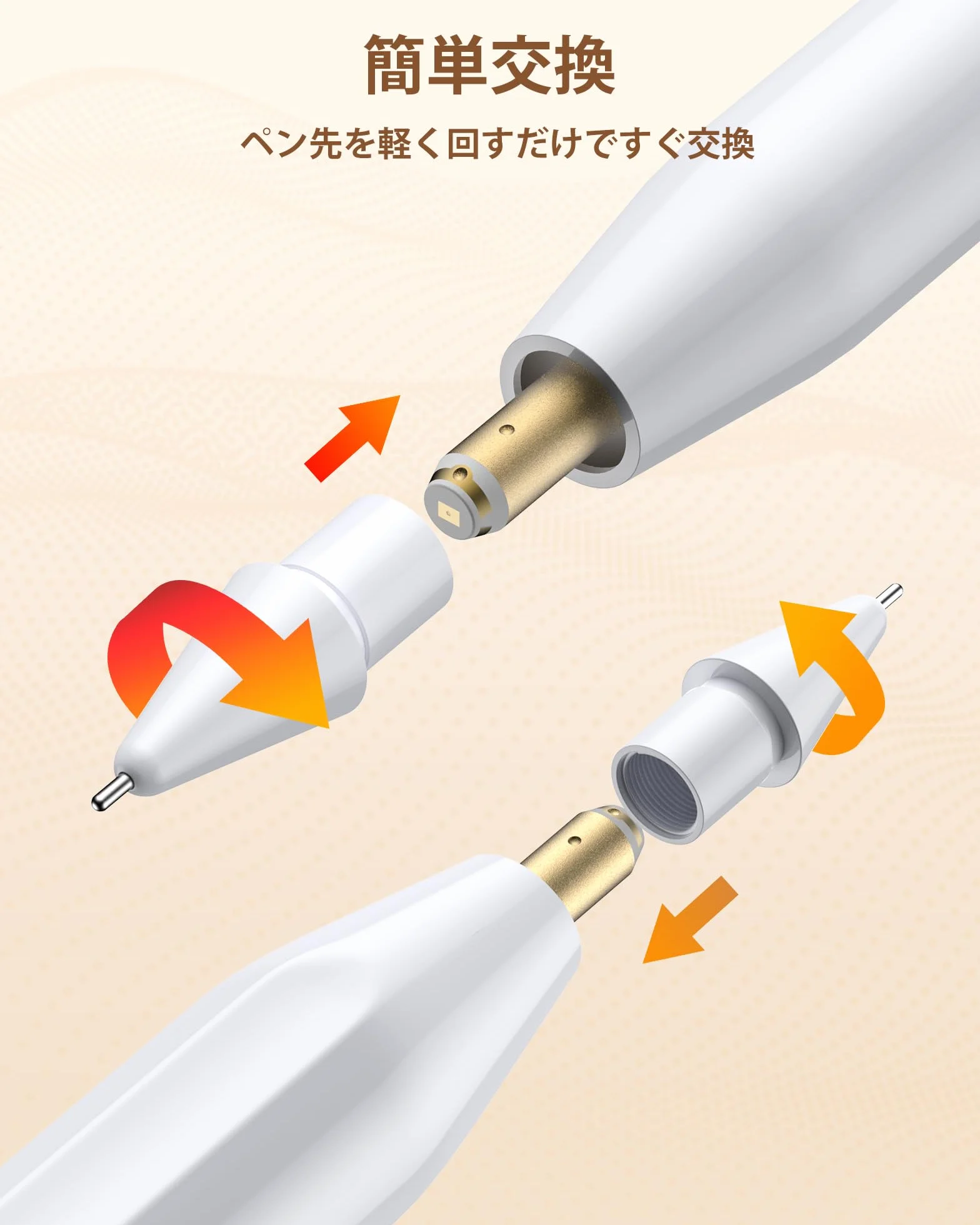 Końcówki zamienne kompatybilne z Apple Pencil 1/2/Pro/USB-C, 5 sztuk, spiczaste