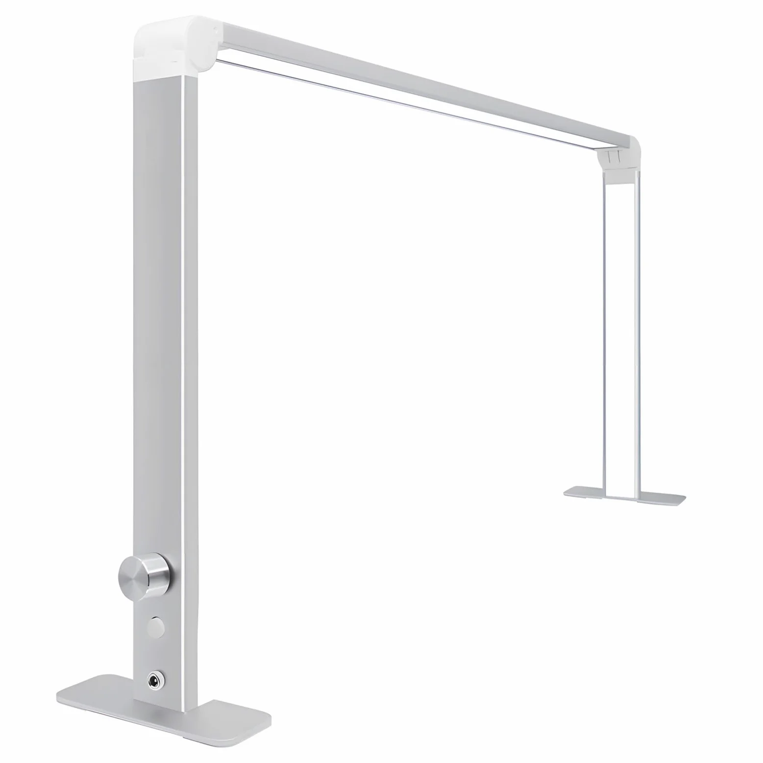 Lampa biurkowa LED z CRI >95, 36 W płynna regulacja ściemniania i 3 temperatury barwowe, składane ramię aluminiowe, bezcieniowe oświetlenie z 3 stron do zastosowań w technice paznokci, malowaniu