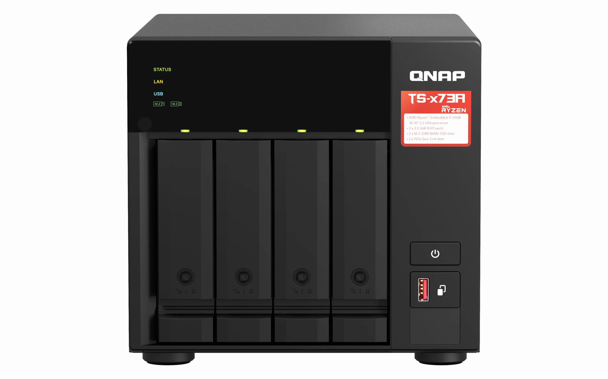 Qnap TS-473A NAS + QSW-1105-5T Switch Bundle 4-Bay 2,5 GbE AMD Ryzen