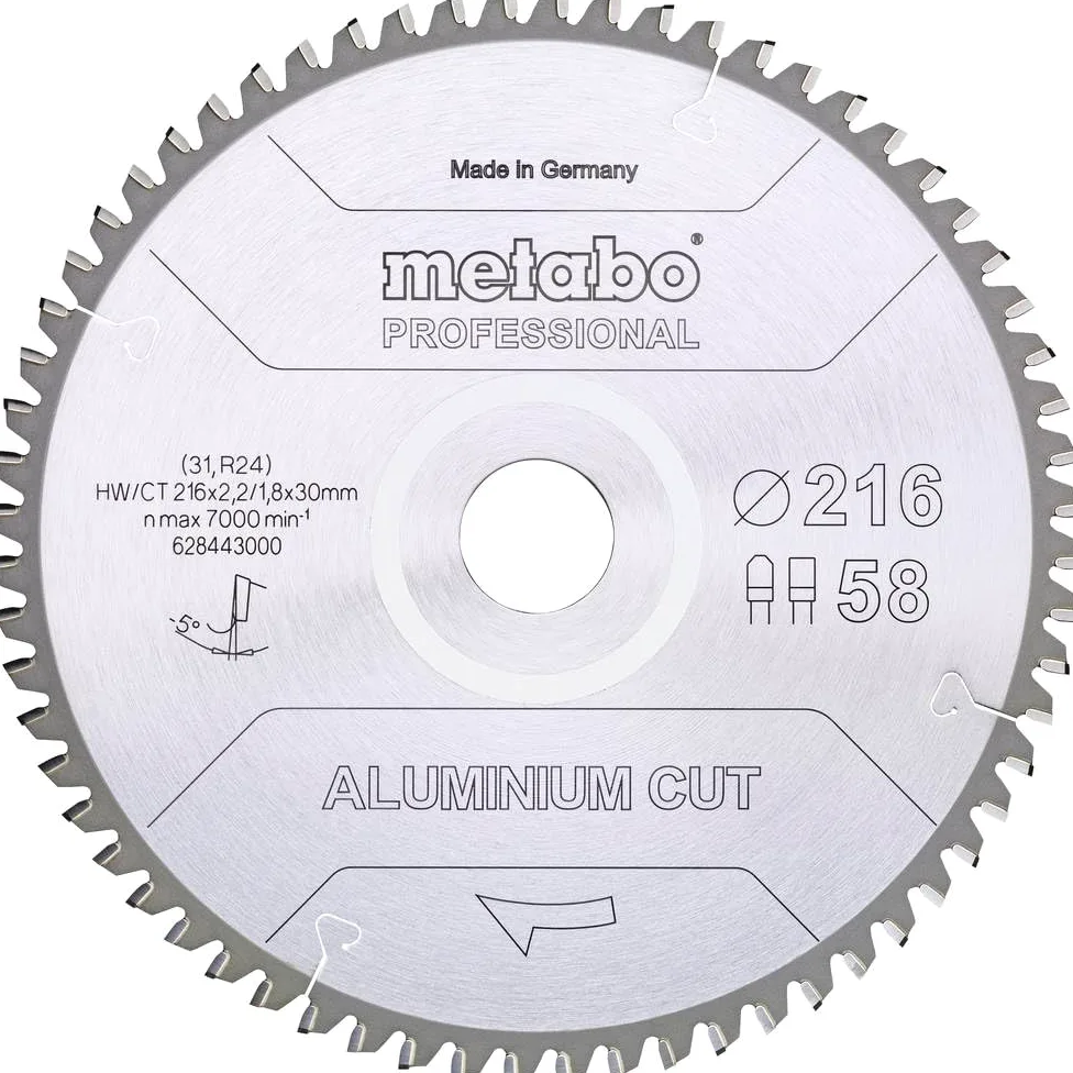 metabo Aluminium Cut Professional 628447000 brzeszczot do piły tarczowej 254 x 30 x 2 mm liczba zębów: 72 1 szt.