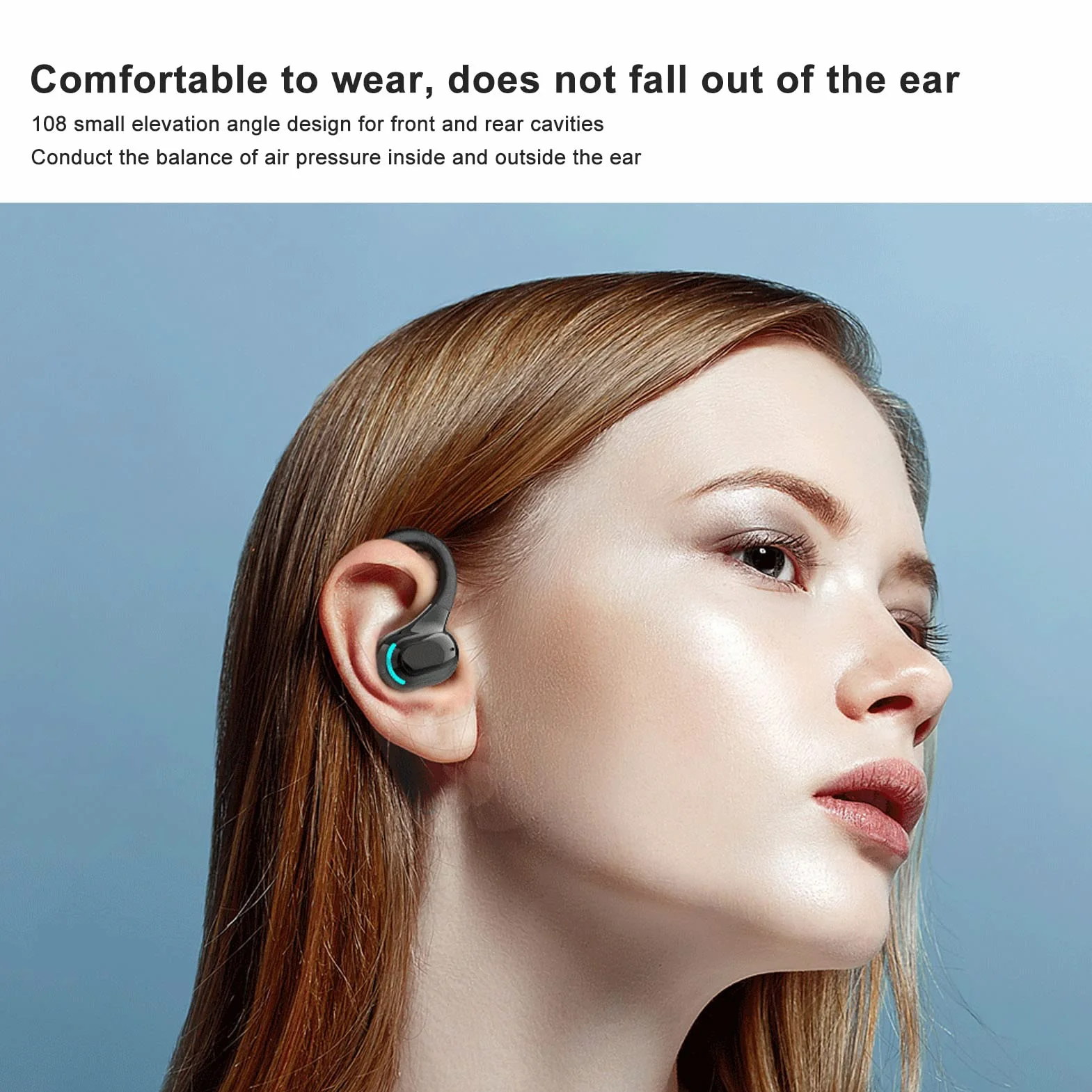 Zestaw Słuchawkowy Bluetooth IPX4 Bezprzewodowa Słuchawka Jedno Ucho do Biegania Jazdy