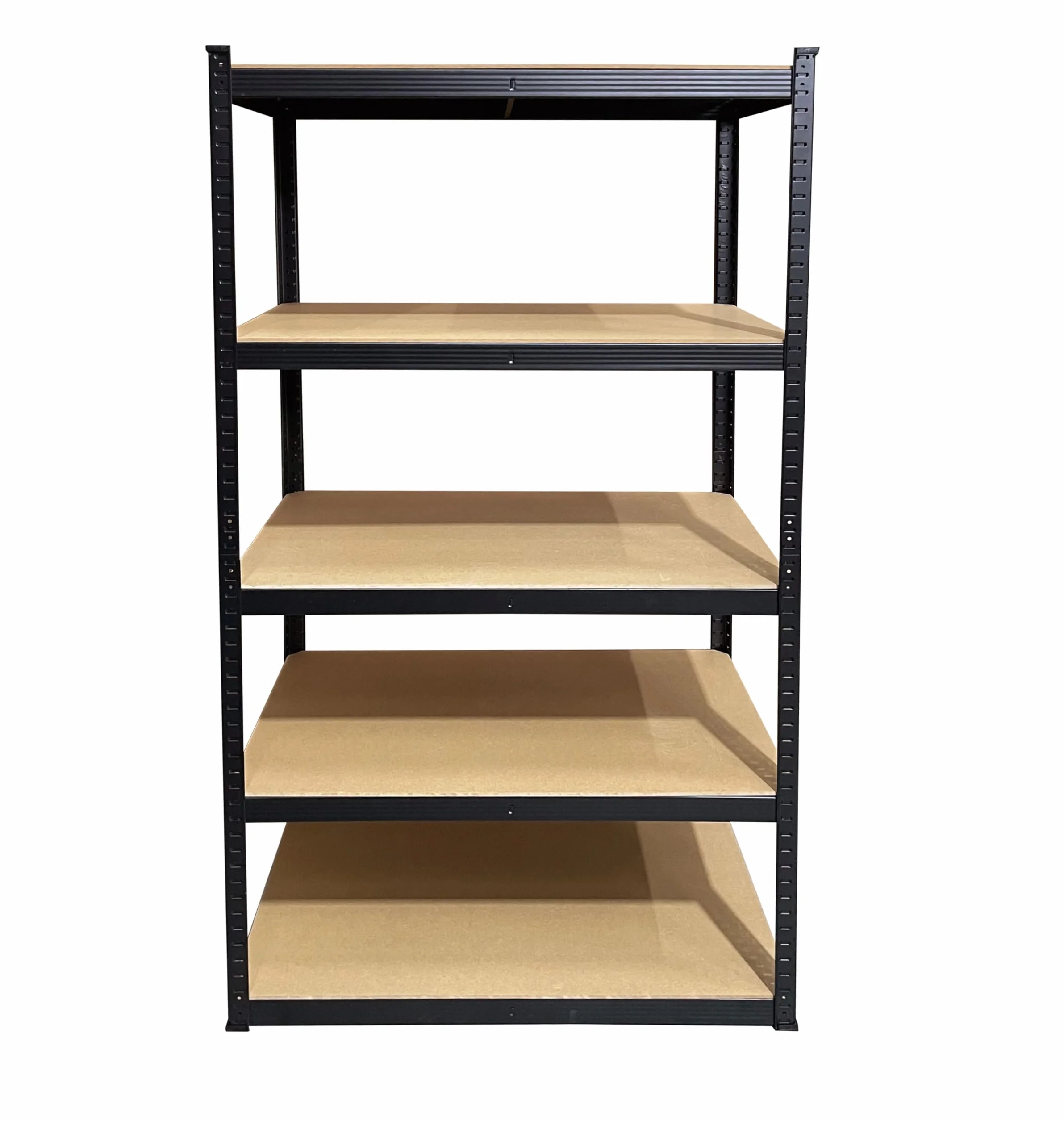 QUICK STAR Rega? magazynowy do du?ych obci??e?, 90 x 45 x 180 cm, 5 pó?ek MDF, ud?wig 1250 kg, system wtykowy, czarny